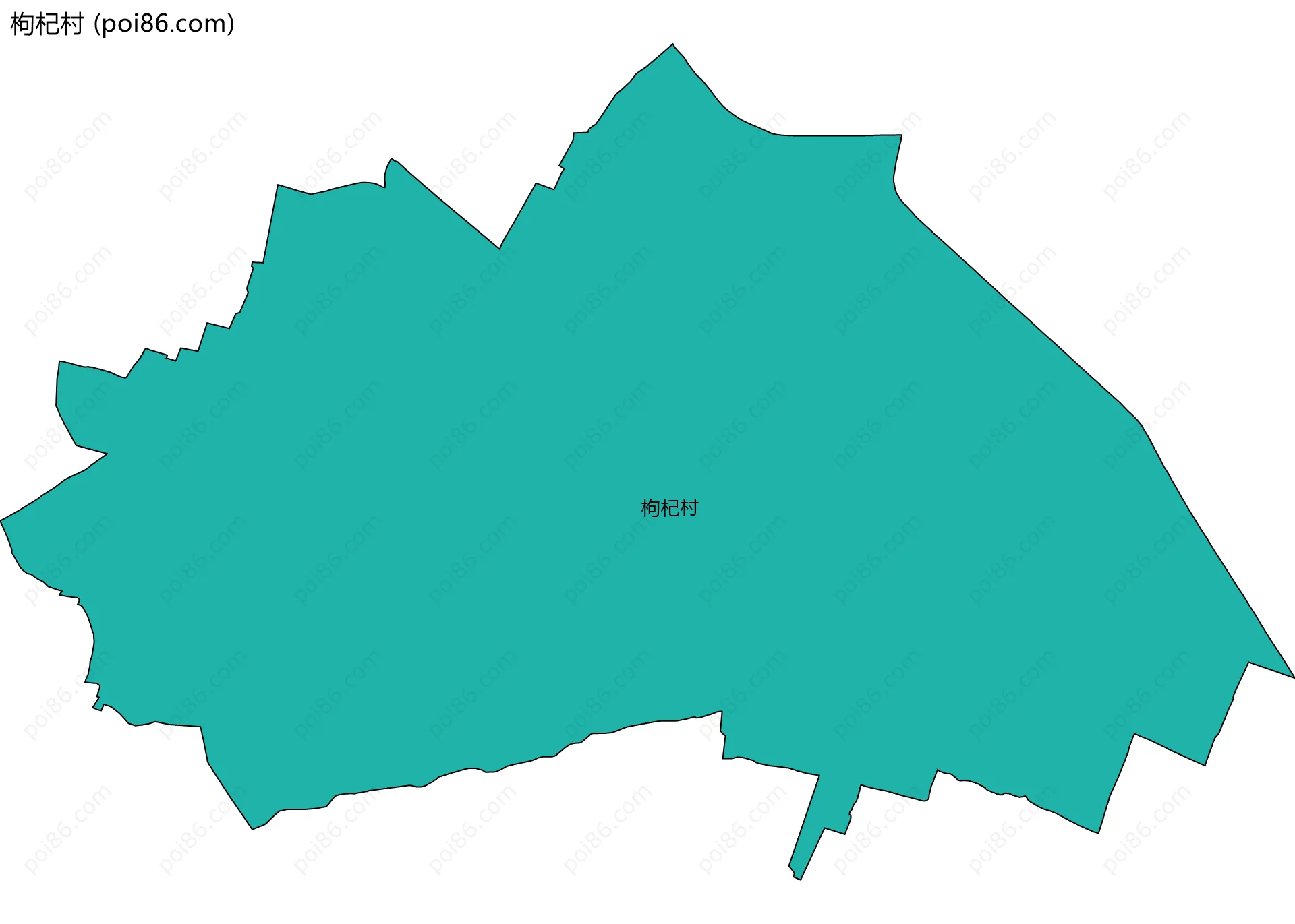 枸杞村边界地图