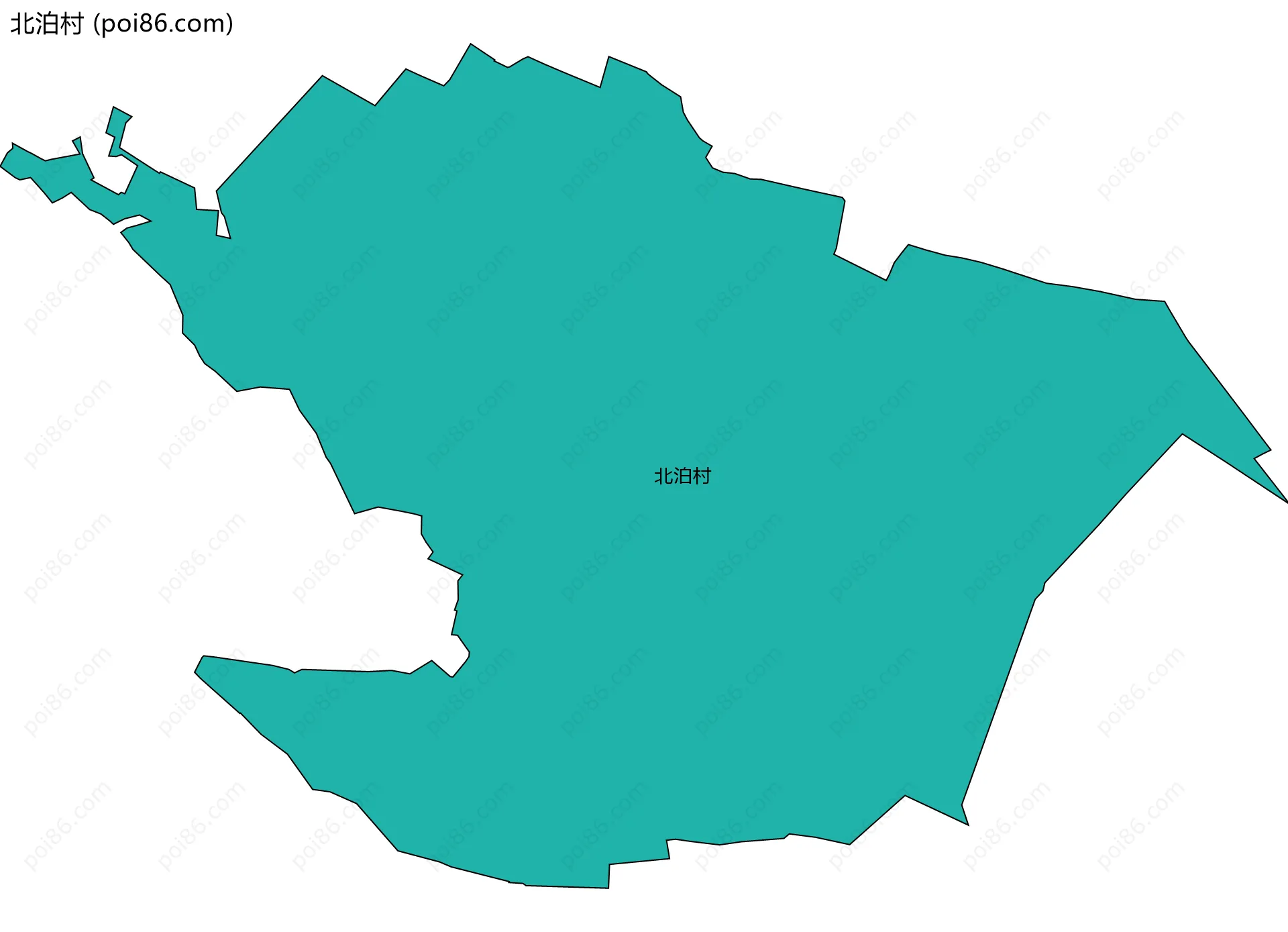 北泊村边界地图