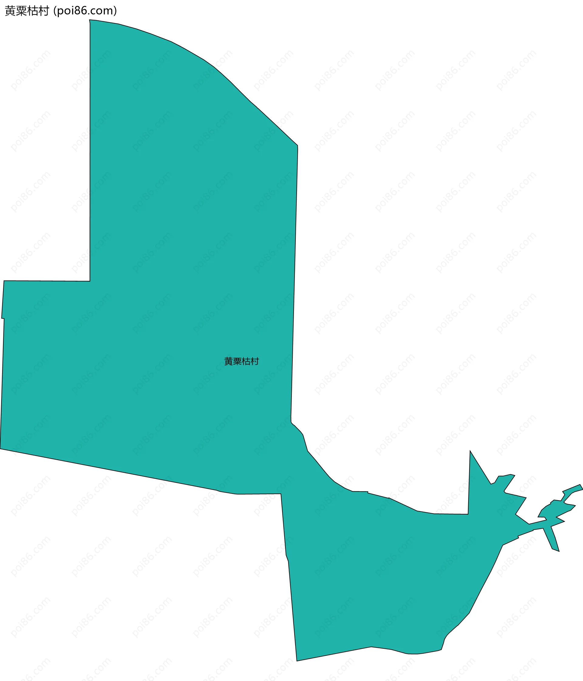 黄粟枯村边界地图