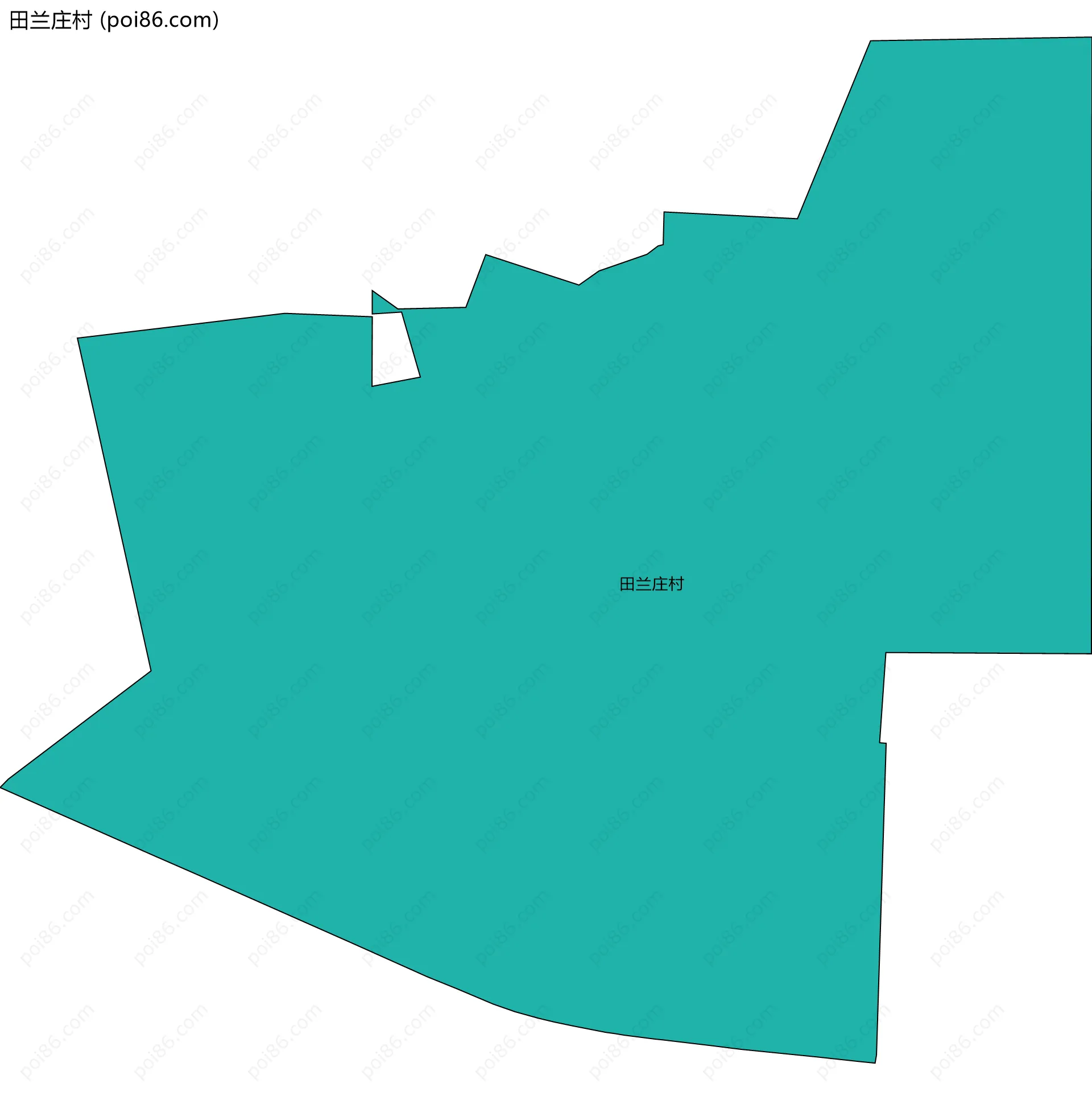 田兰庄村边界地图