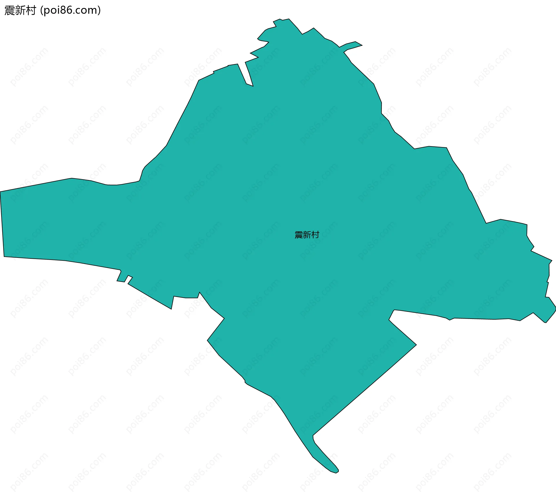 震新村边界地图