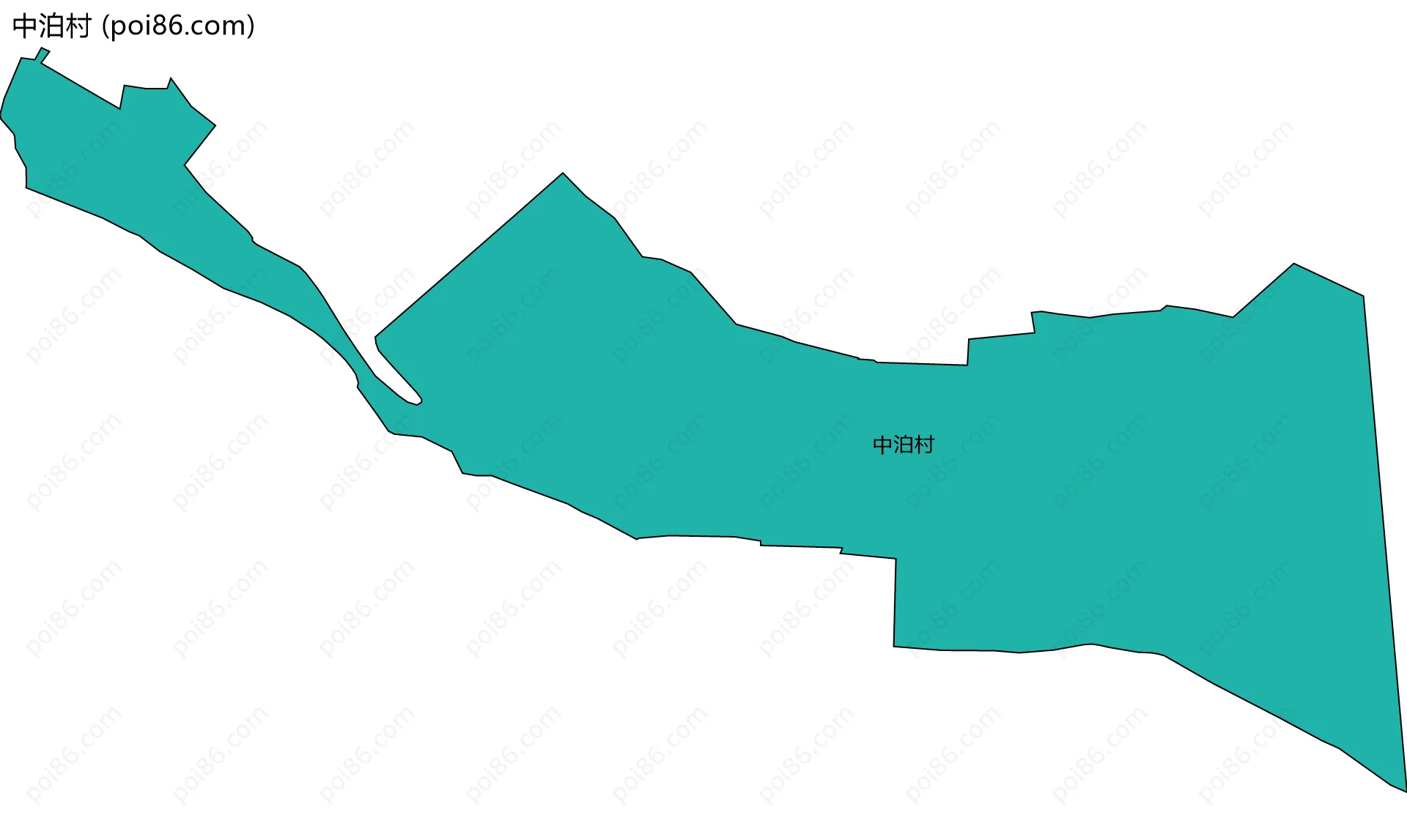 中泊村边界地图