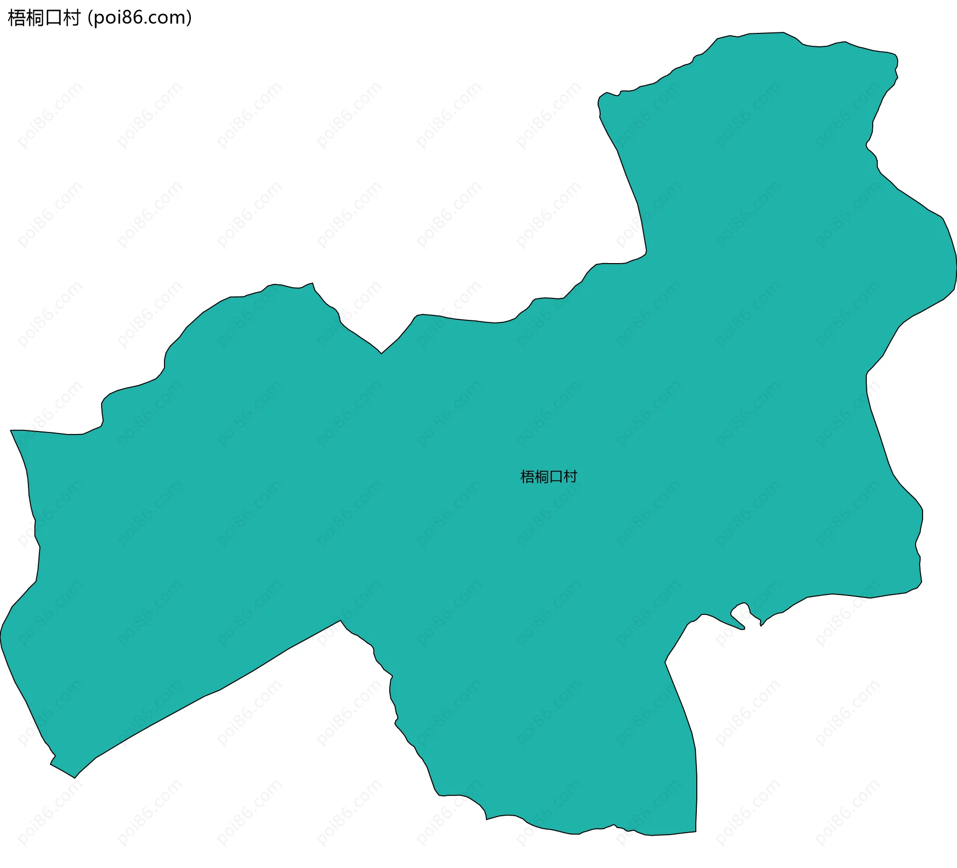 梧桐口村边界地图