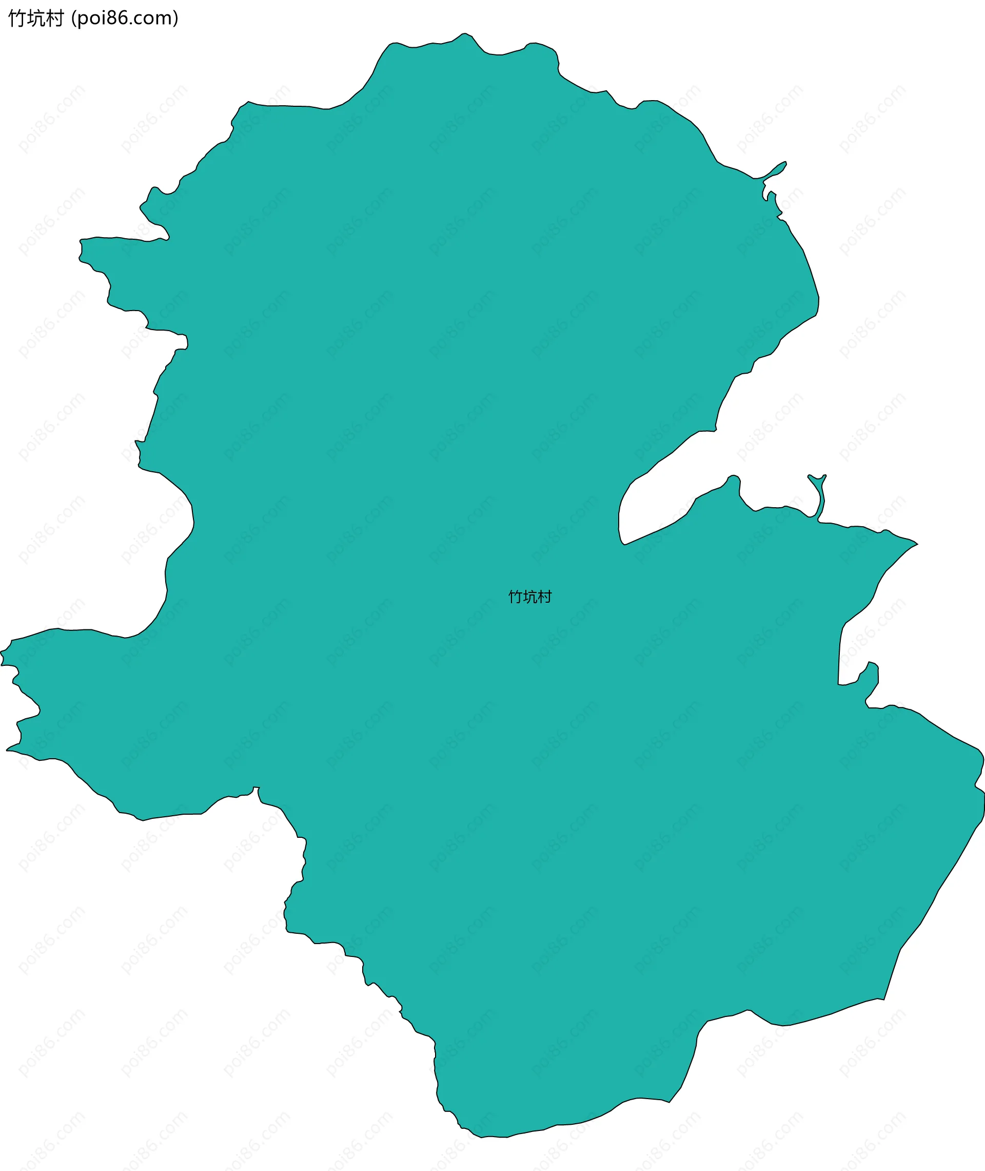 竹坑村边界地图