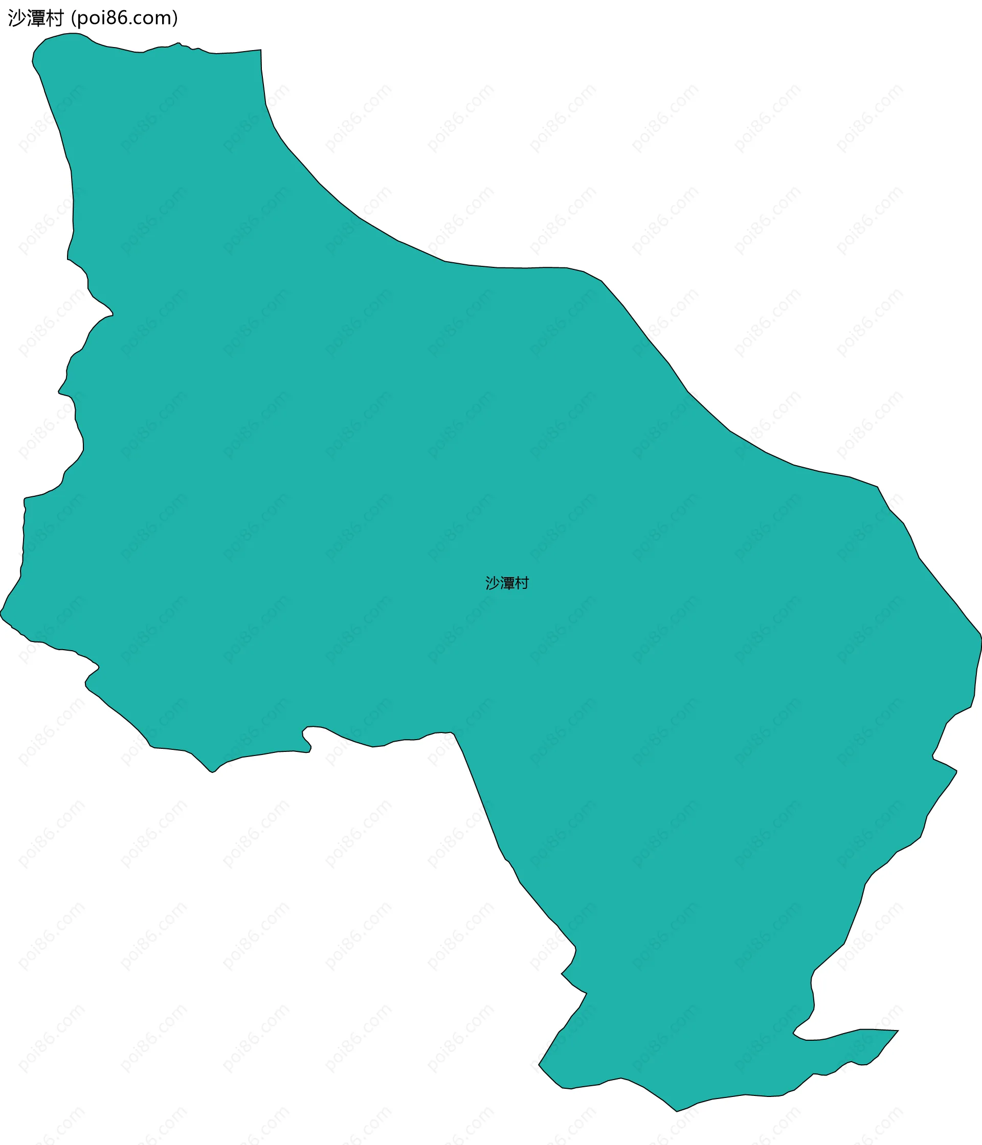 沙潭村边界地图