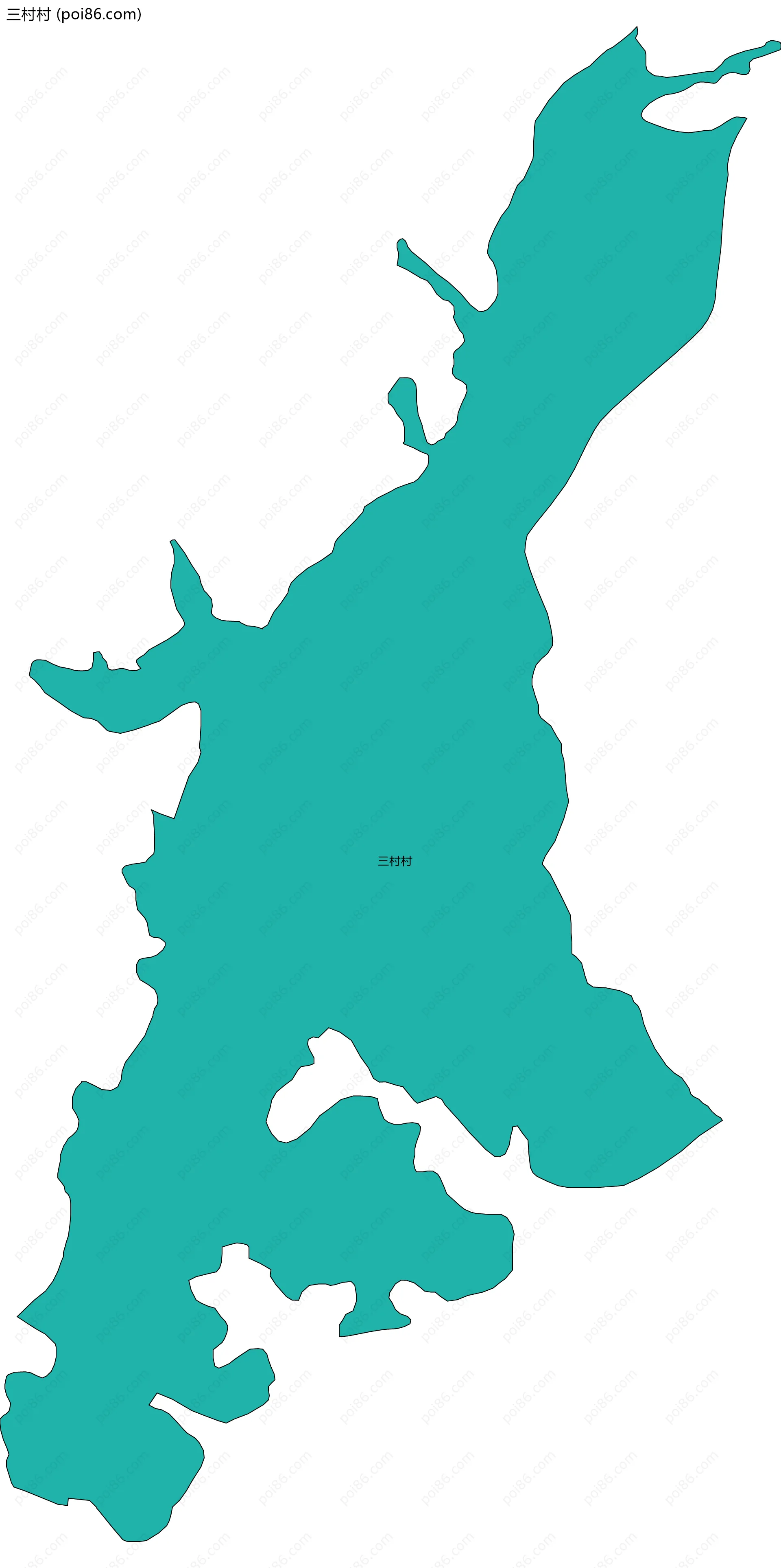 三村村边界地图