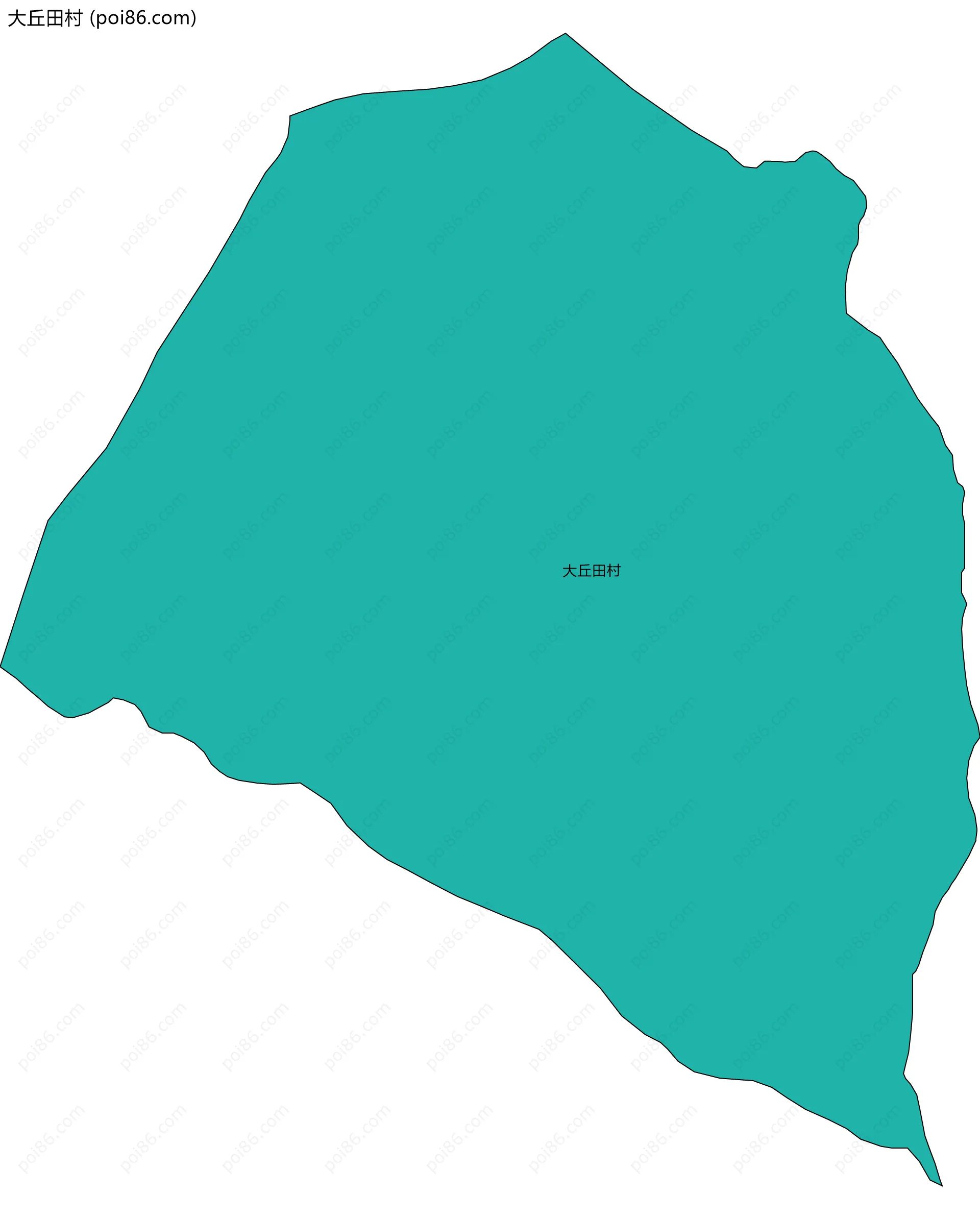 大丘田村边界地图