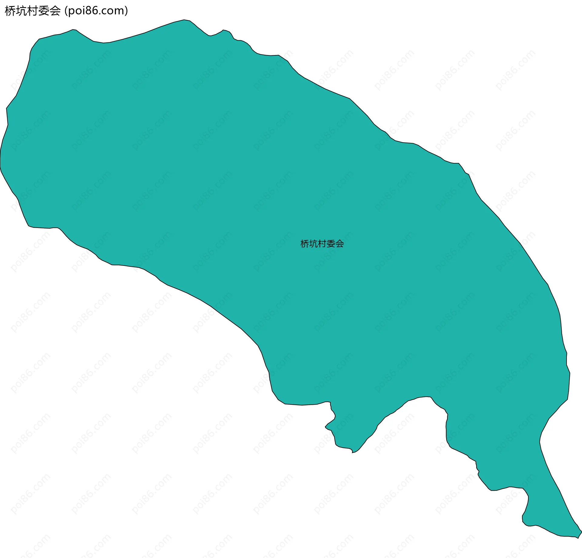 桥坑村委会边界地图