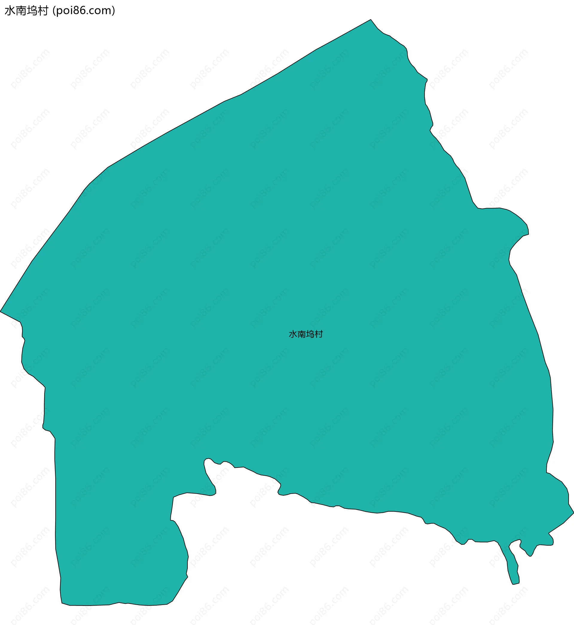 水南坞村边界地图