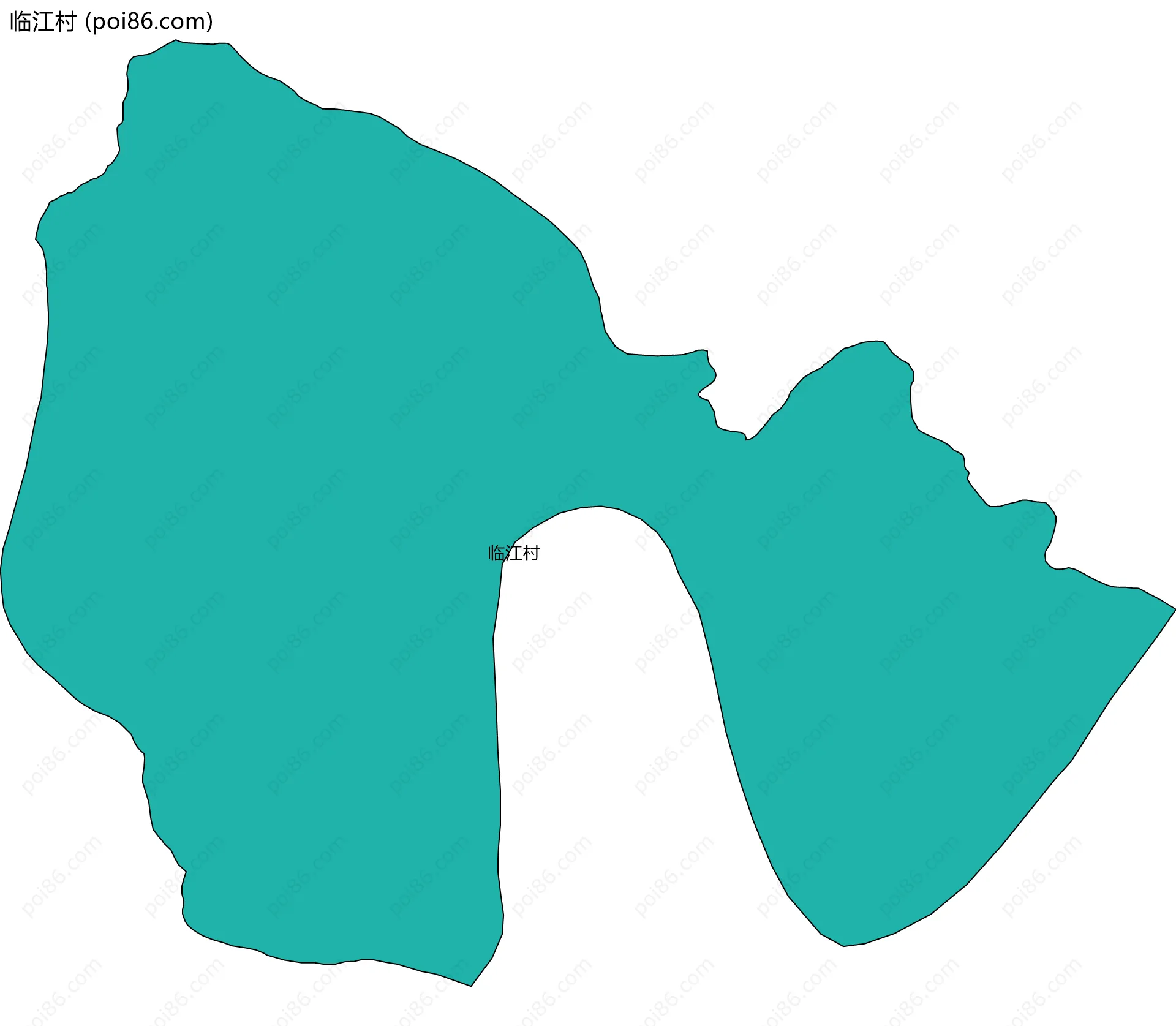 临江村边界地图