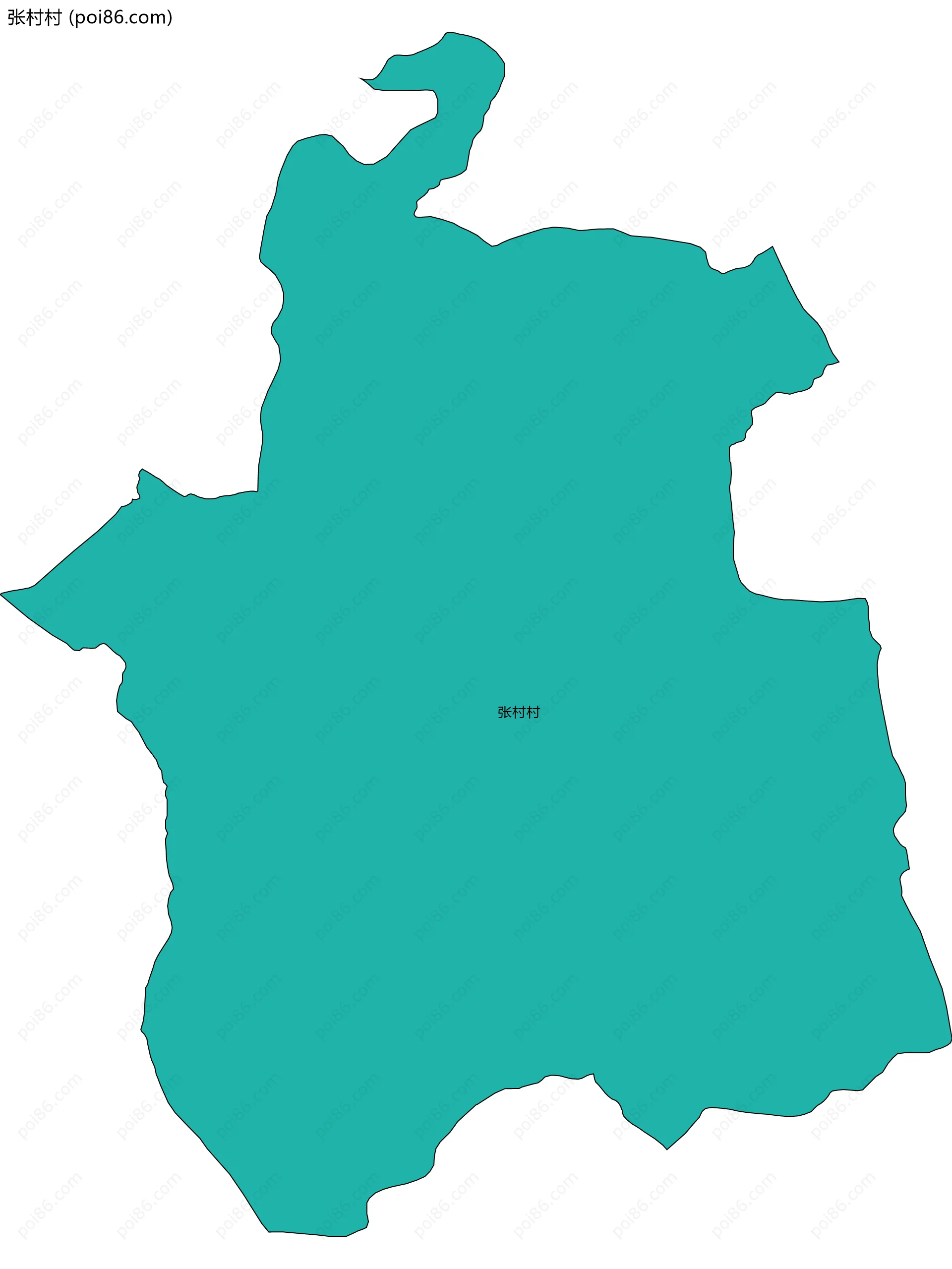 张村村边界地图