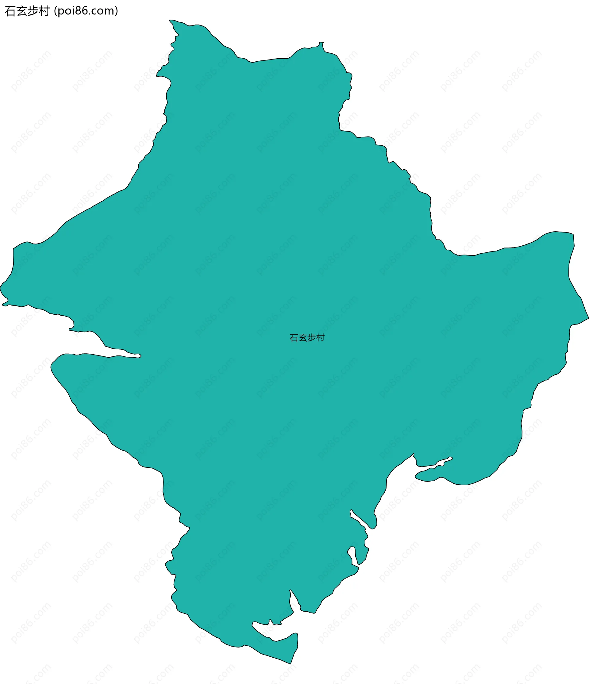 石玄步村边界地图