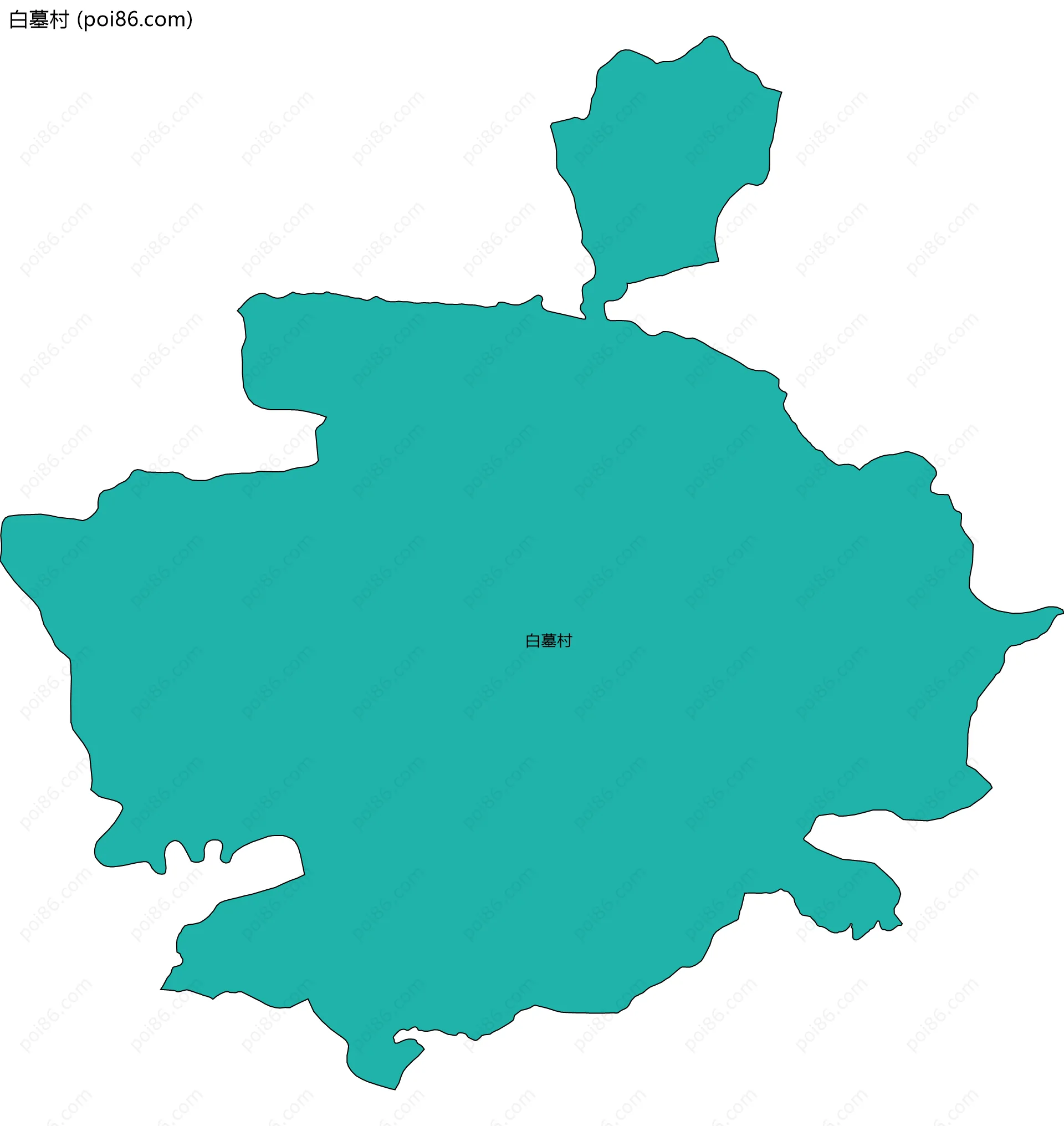 白墓村边界地图