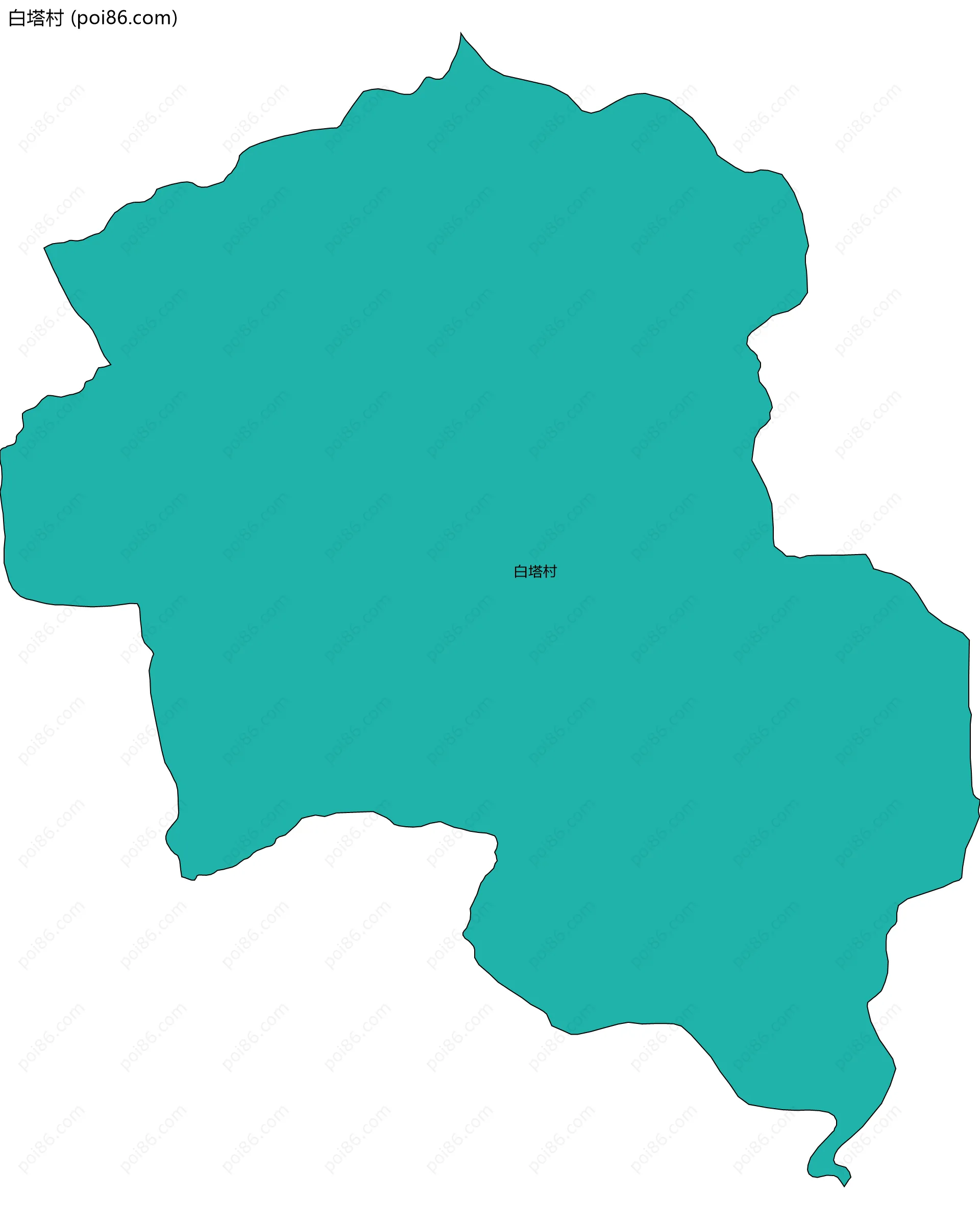 白塔村边界地图