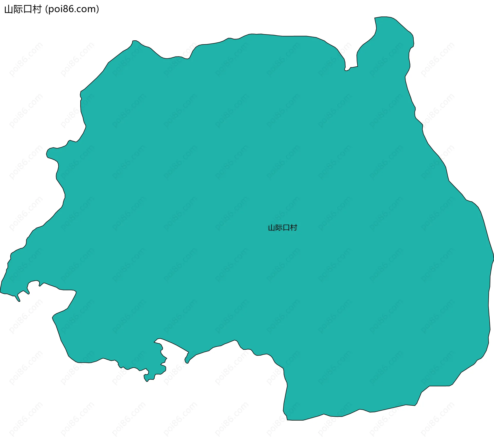 山际口村边界地图