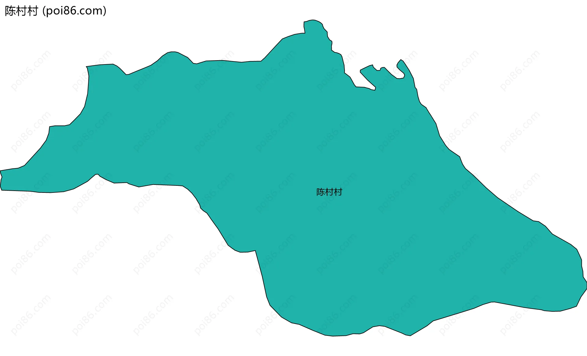 陈村村边界地图