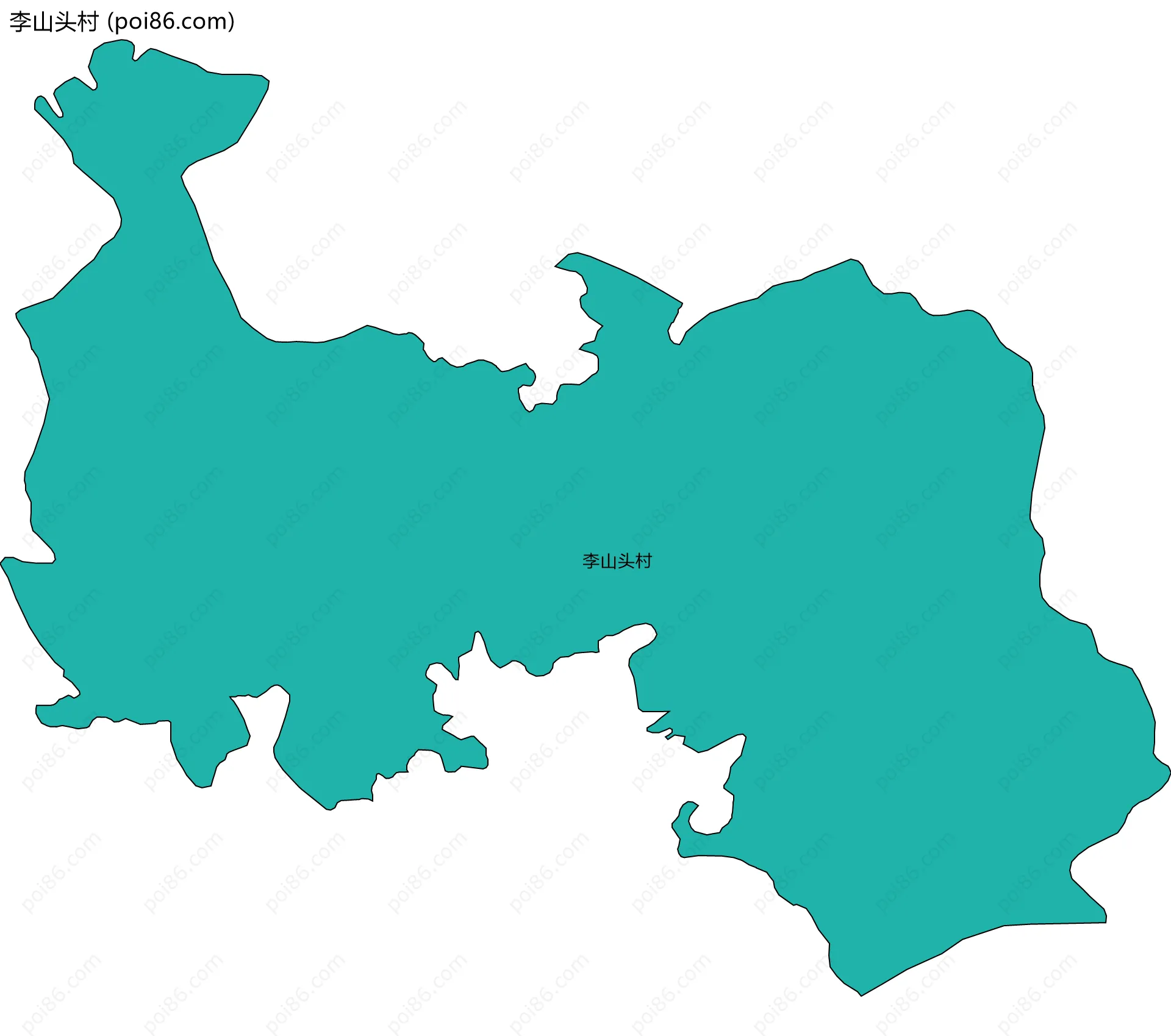 李山头村边界地图