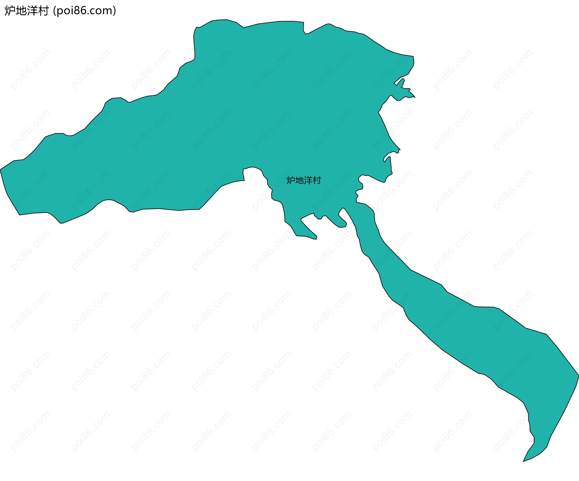 炉地洋村边界地图