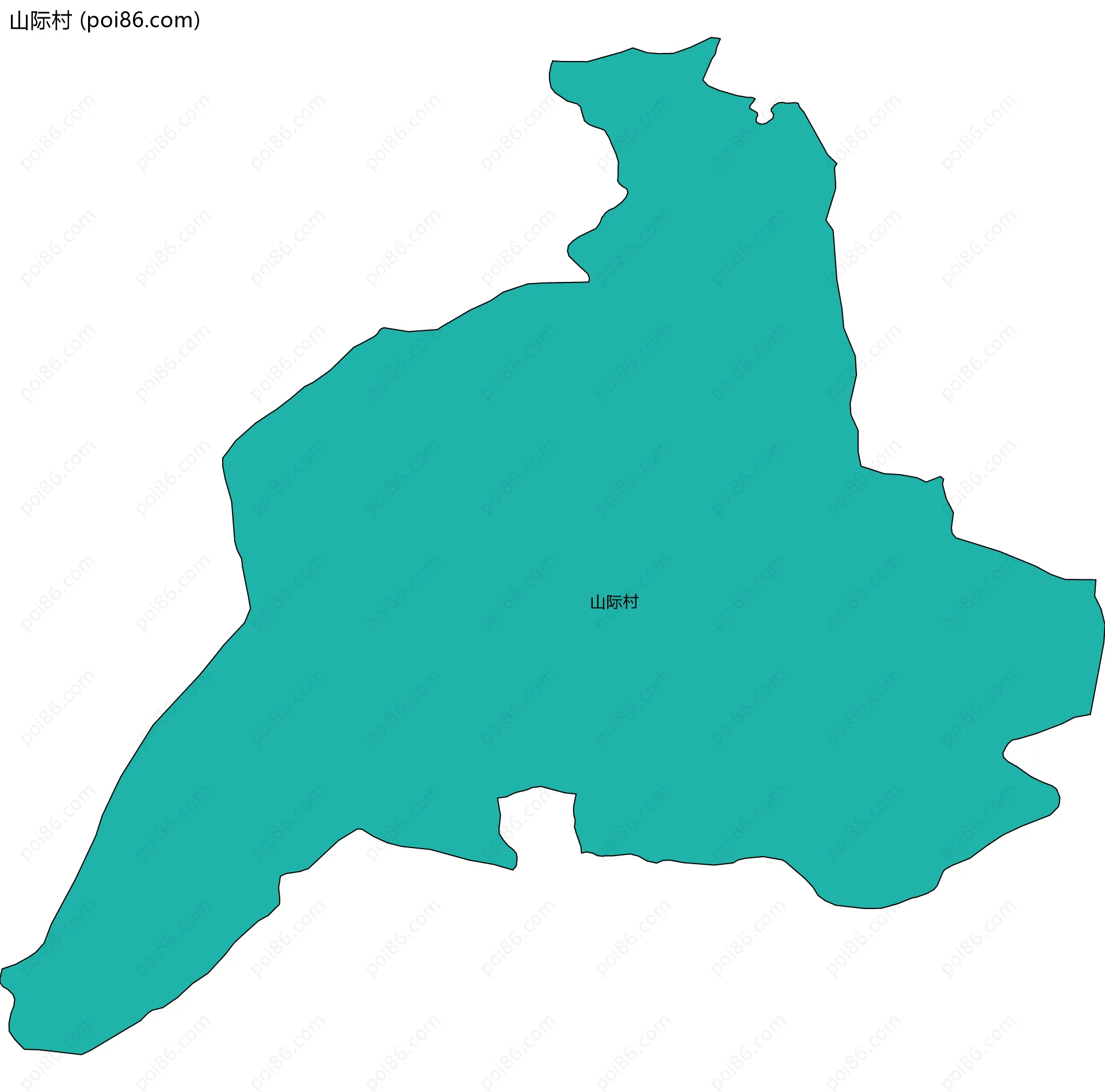 山际村边界地图