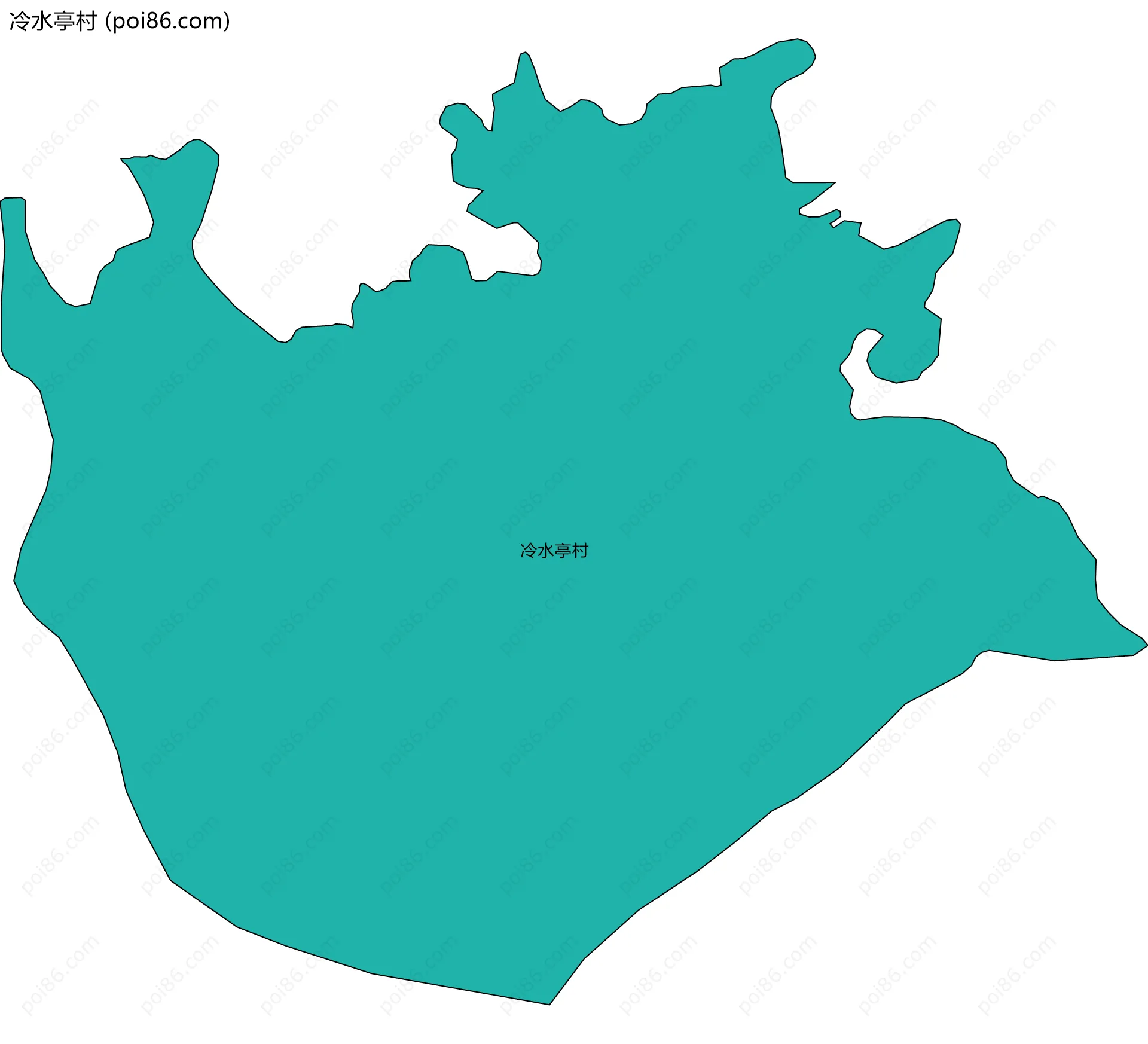 冷水亭村边界地图