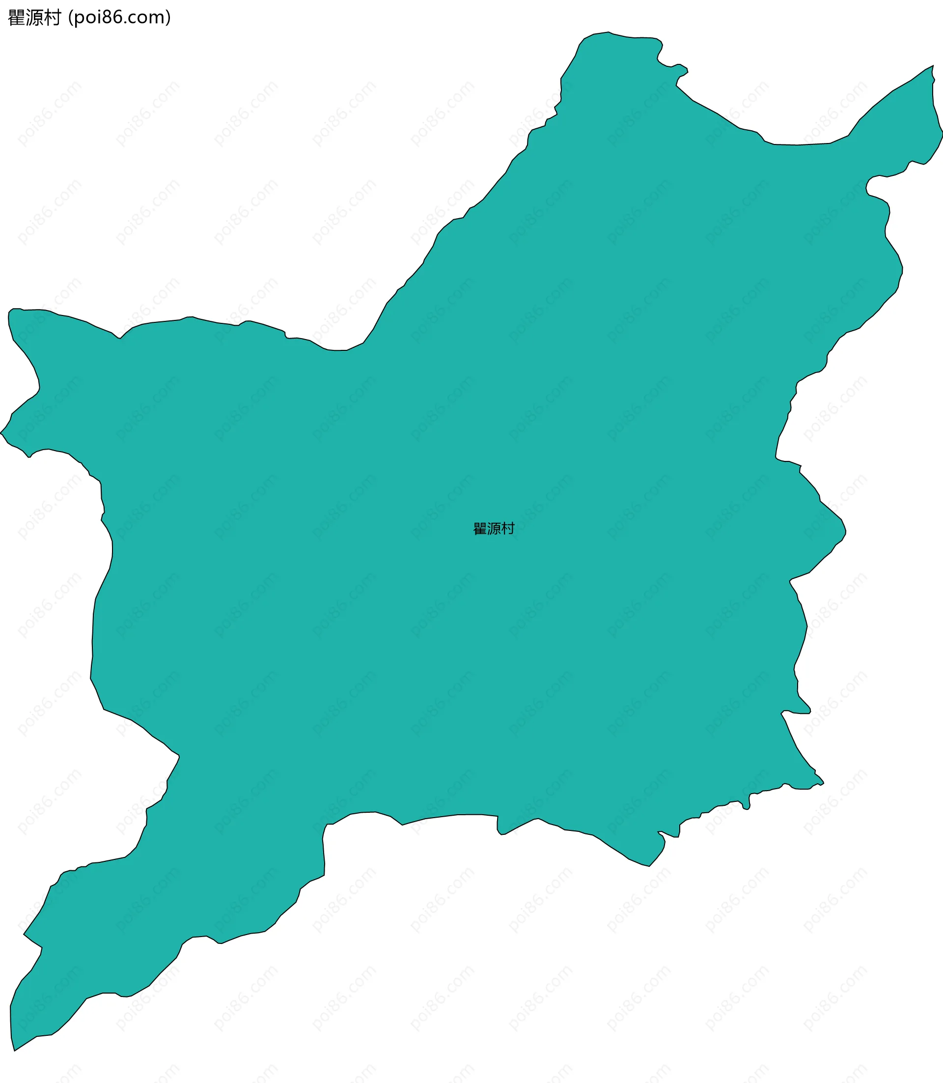 瞿源村边界地图