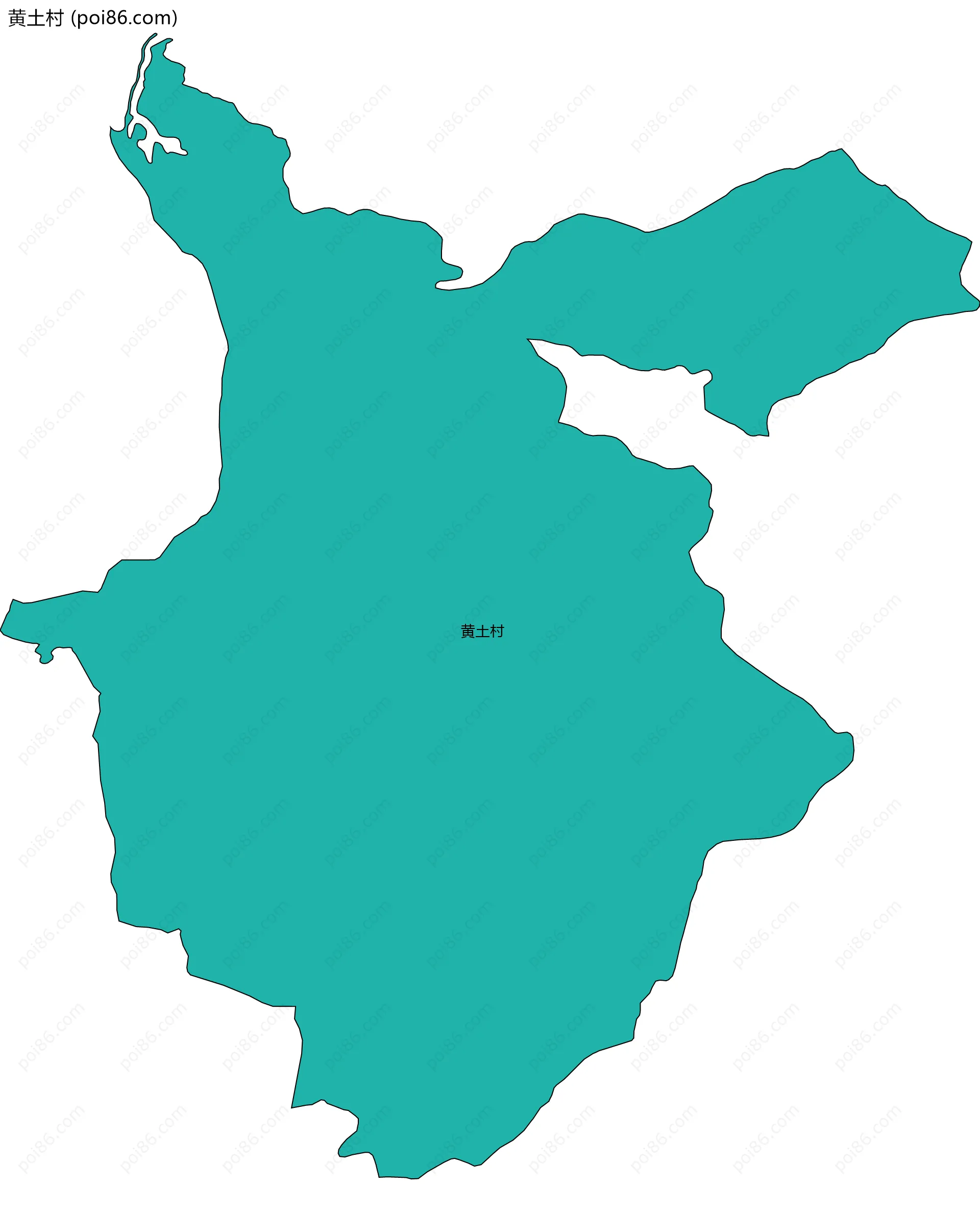 黄土村边界地图