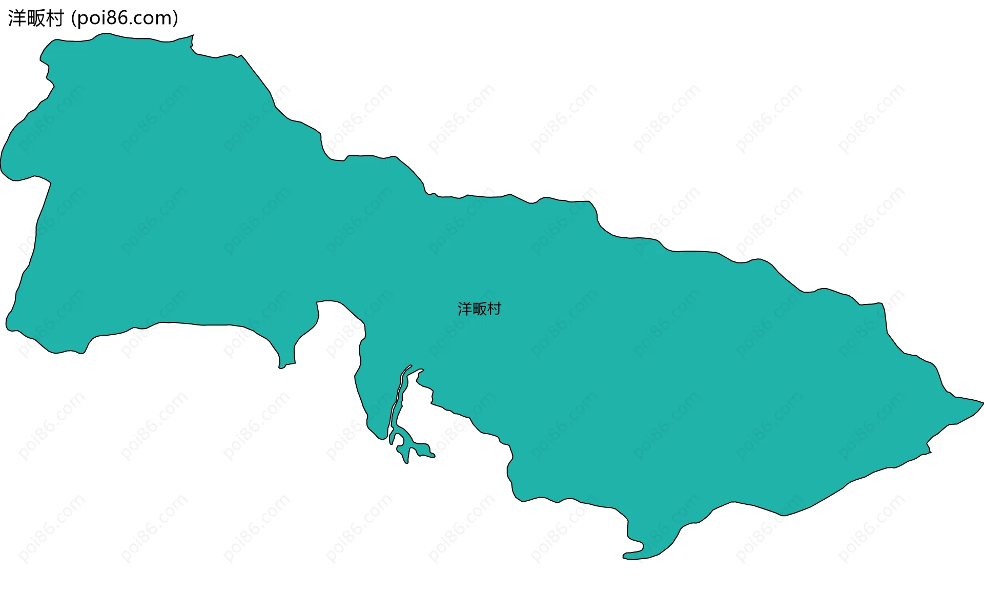 洋畈村边界地图