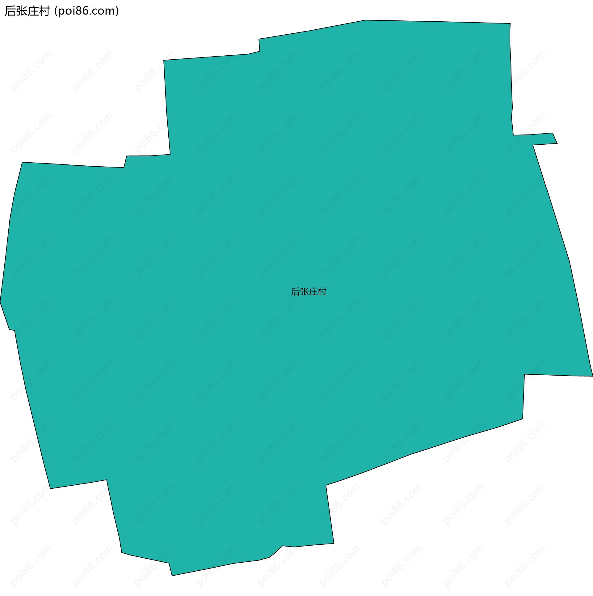 后张庄村边界地图