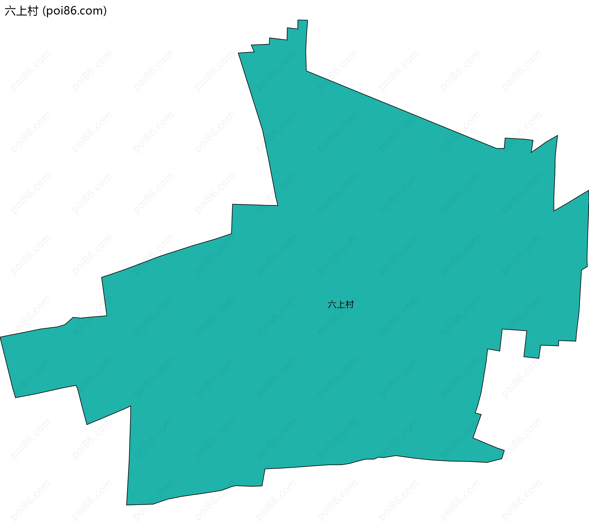 六上村边界地图