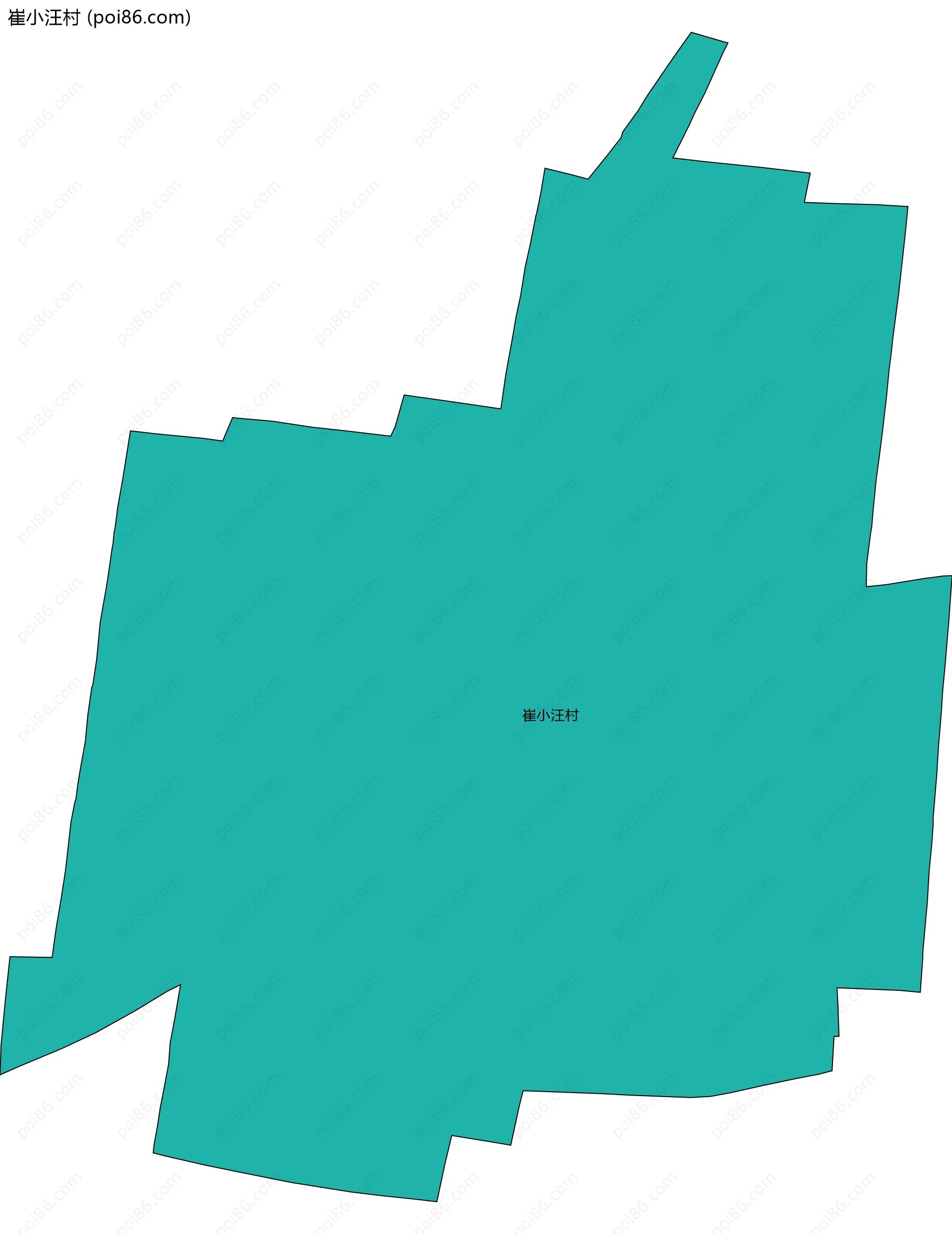 崔小汪村边界地图