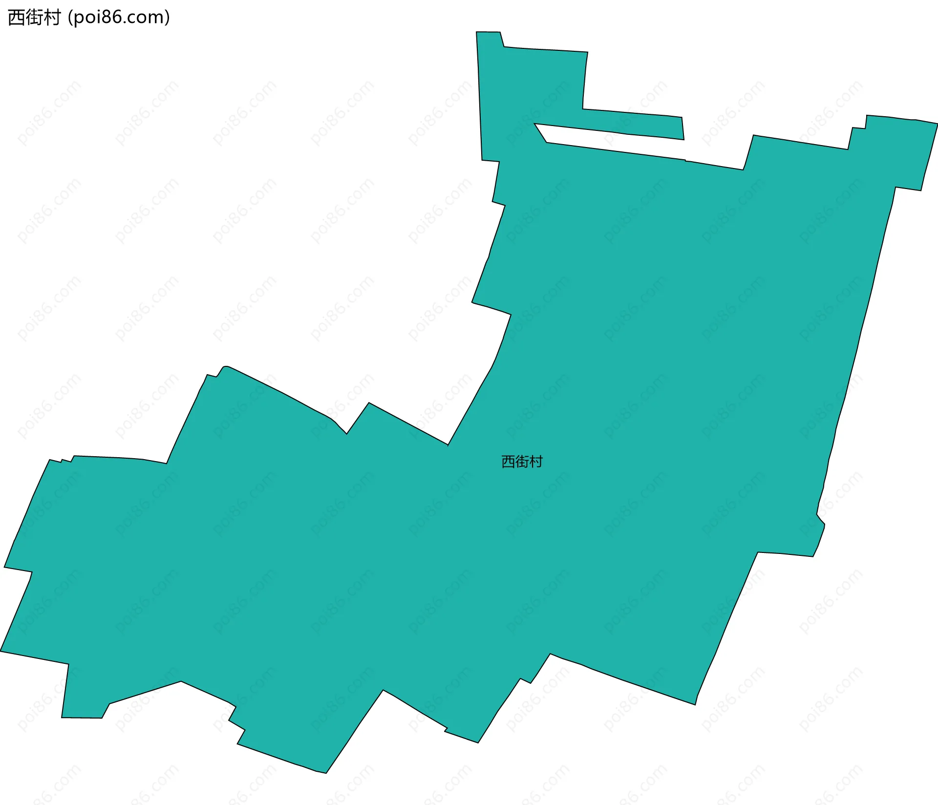 西街村边界地图