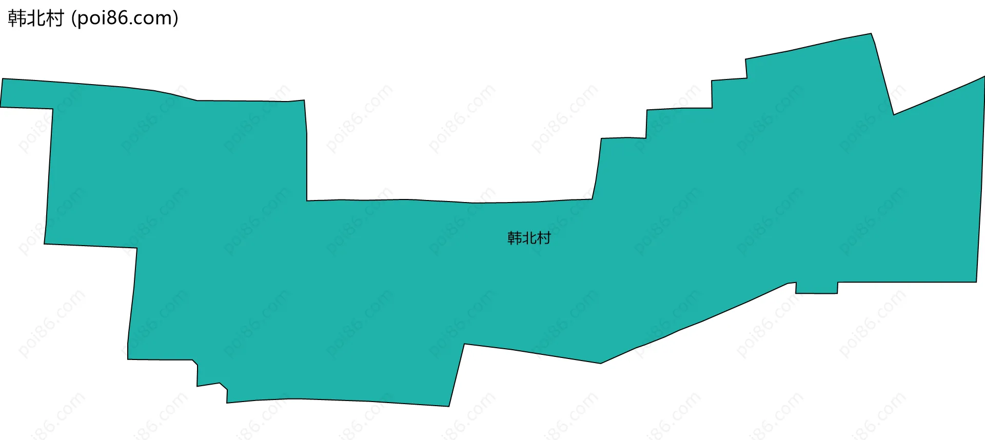 韩北村边界地图