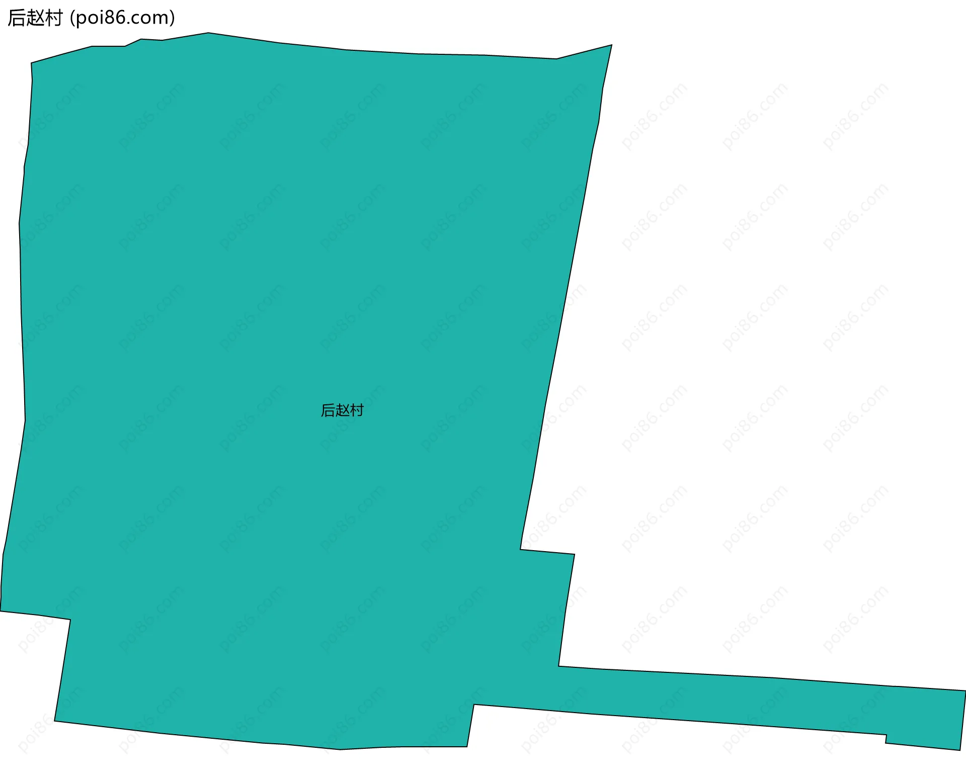 后赵村边界地图