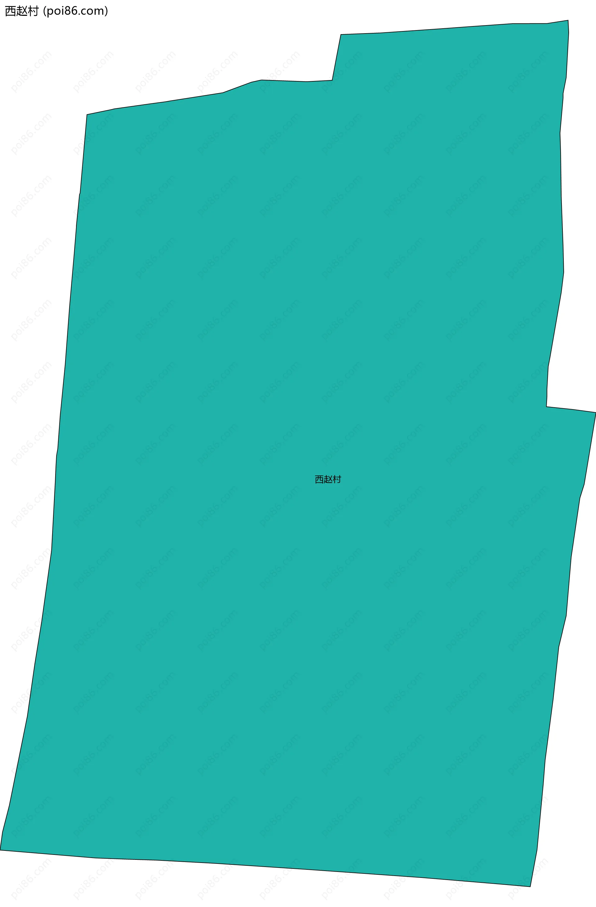 西赵村边界地图