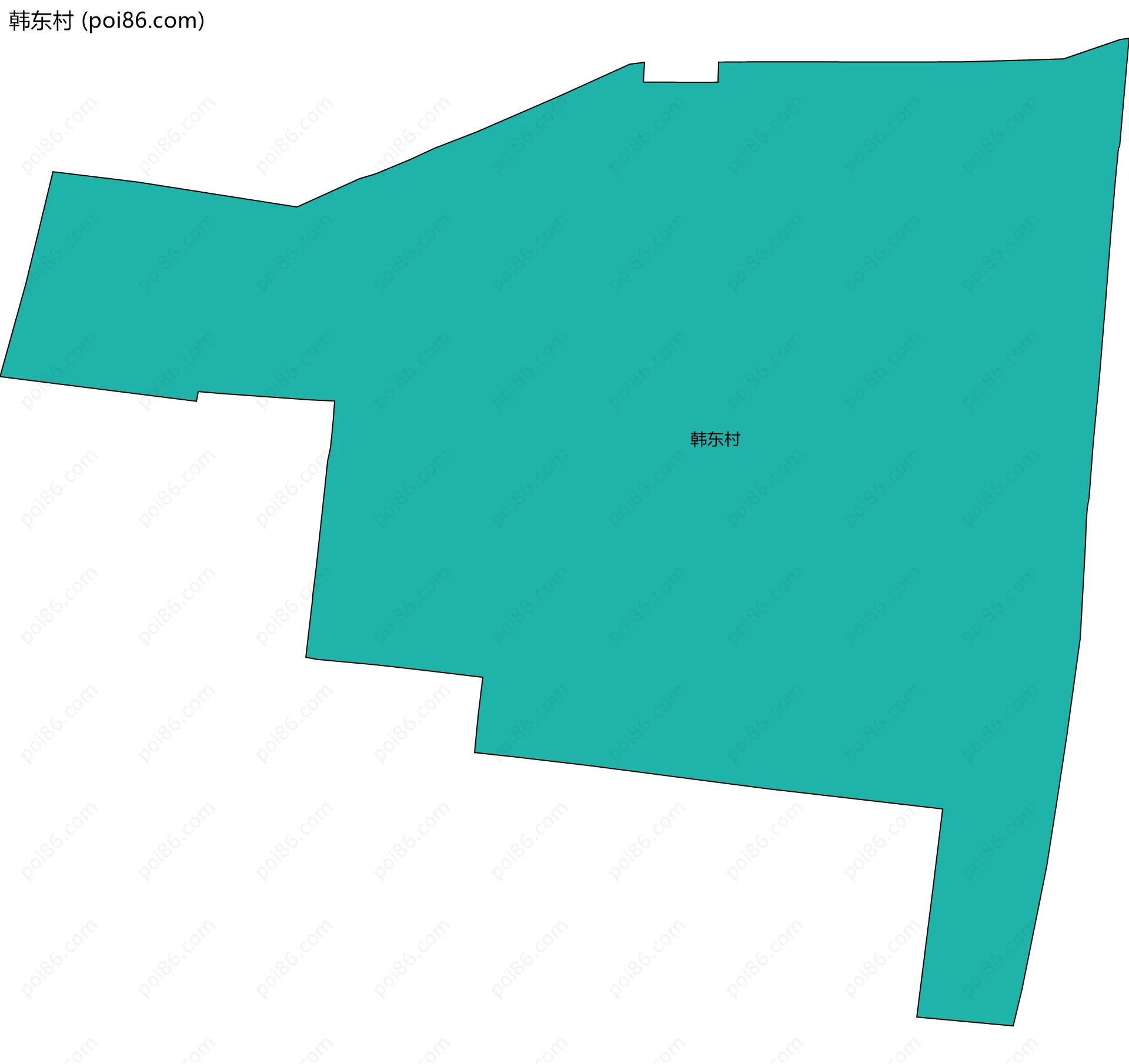 韩东村边界地图