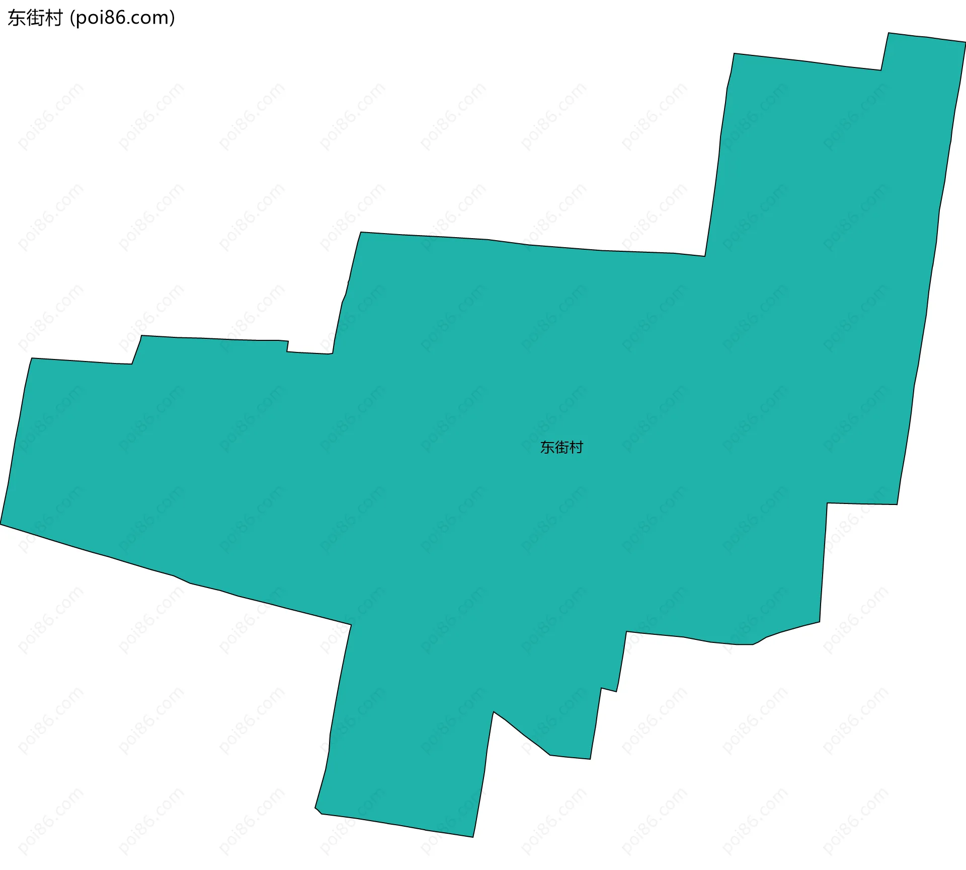 东街村边界地图