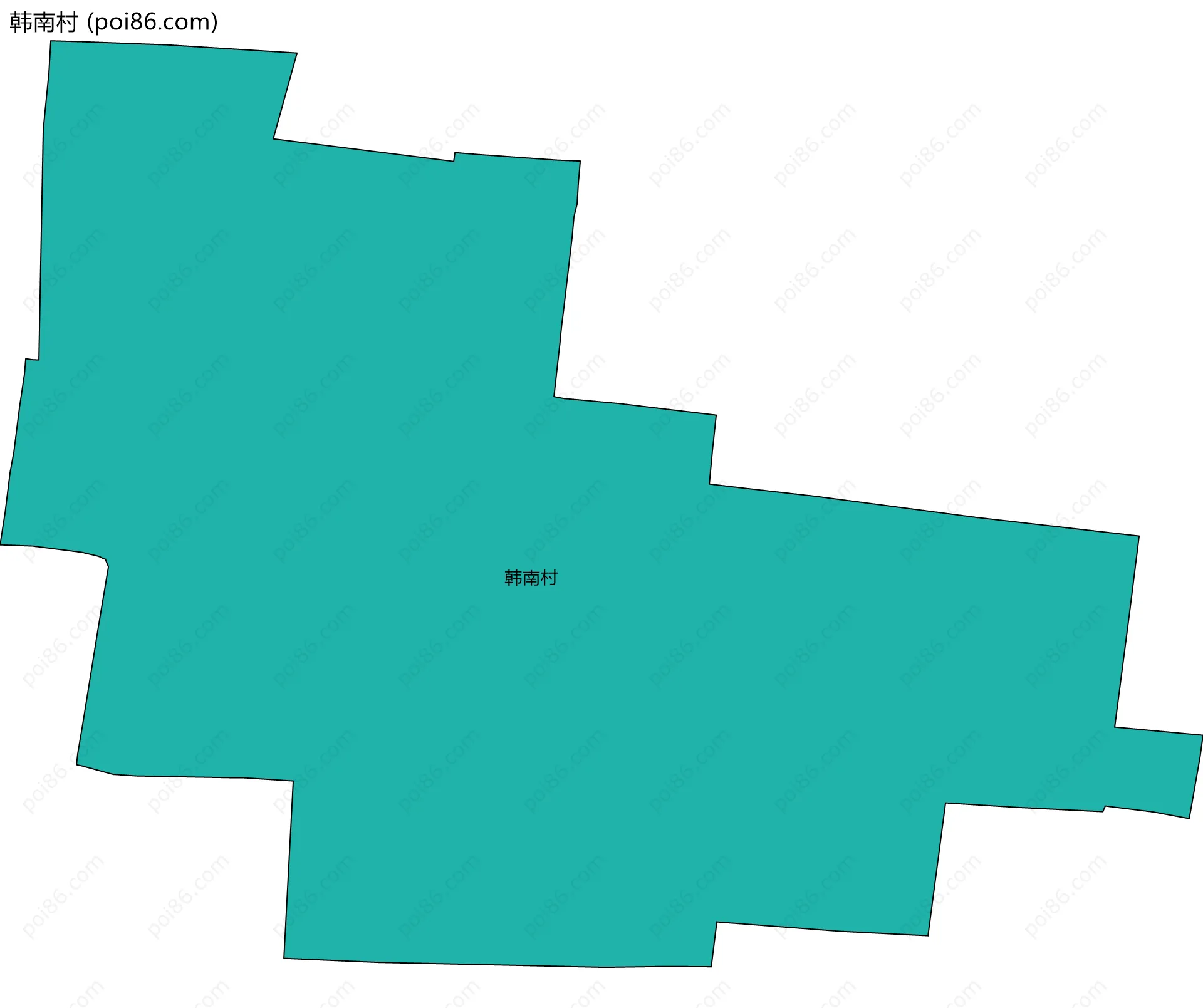 韩南村边界地图