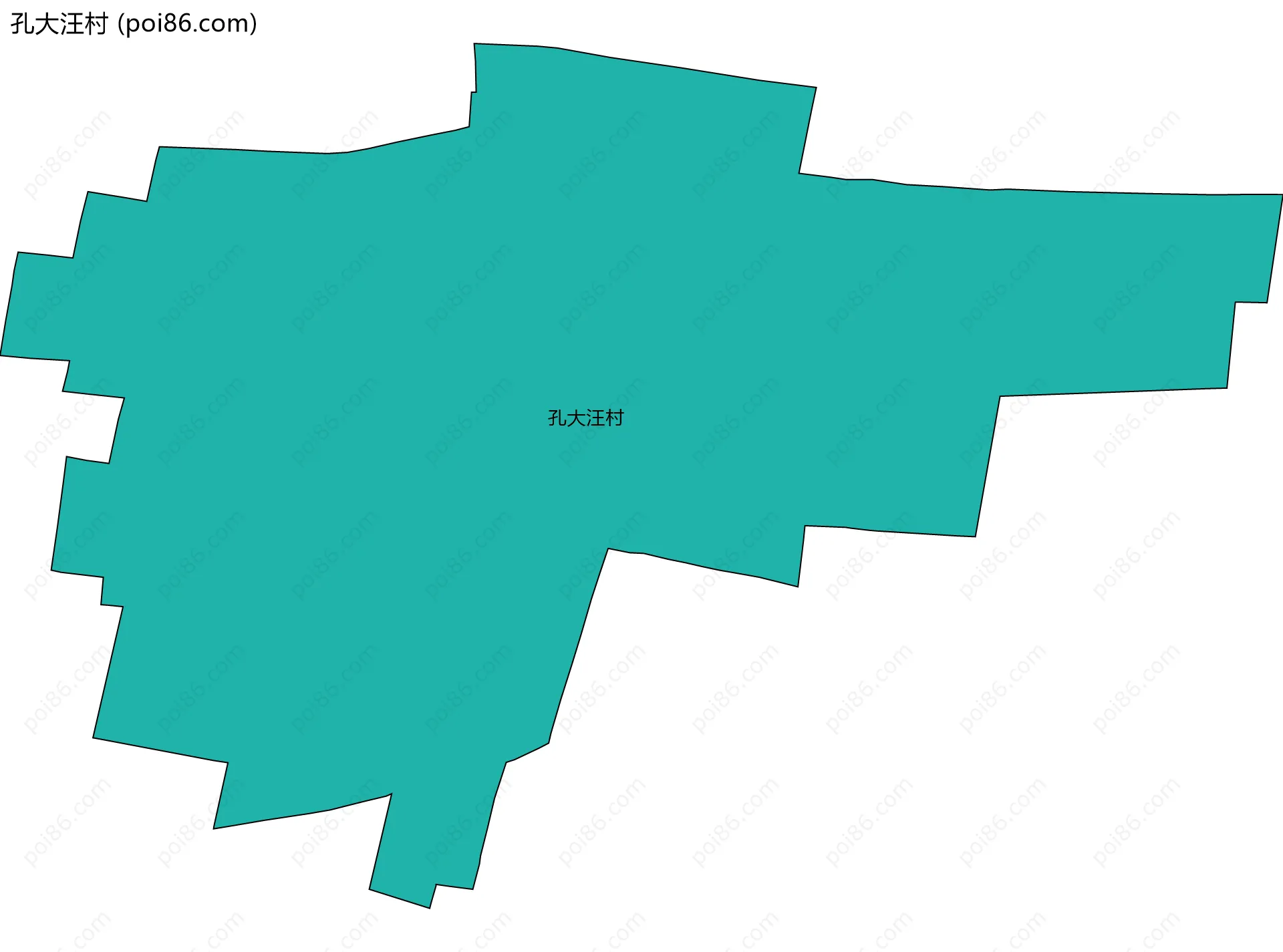 孔大汪村边界地图