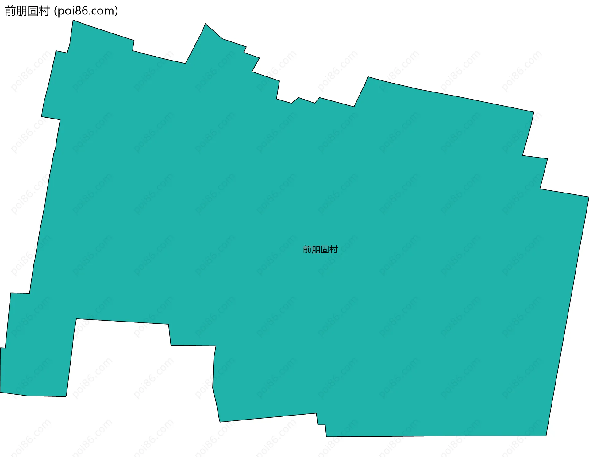 前朋固村边界地图