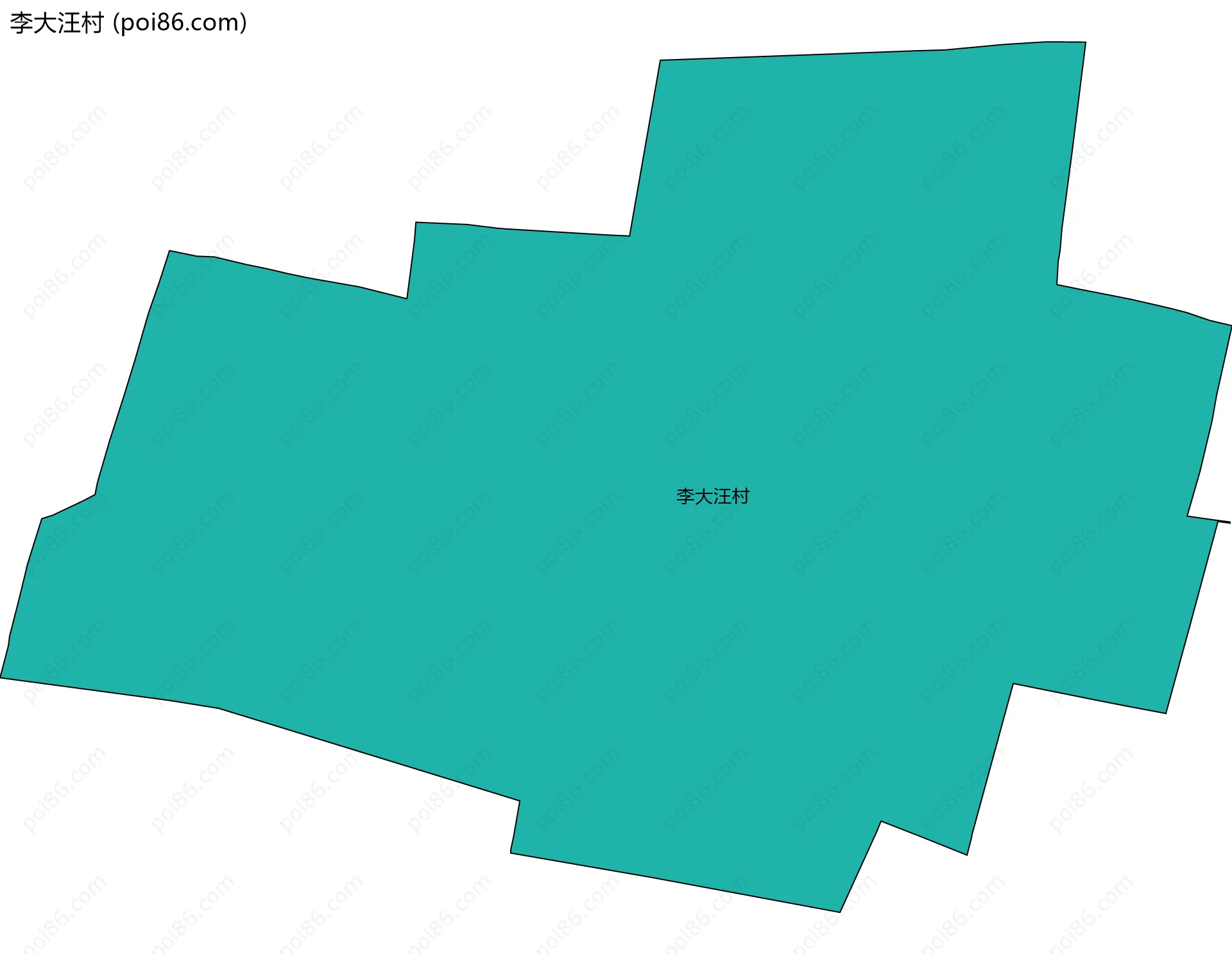 李大汪村边界地图