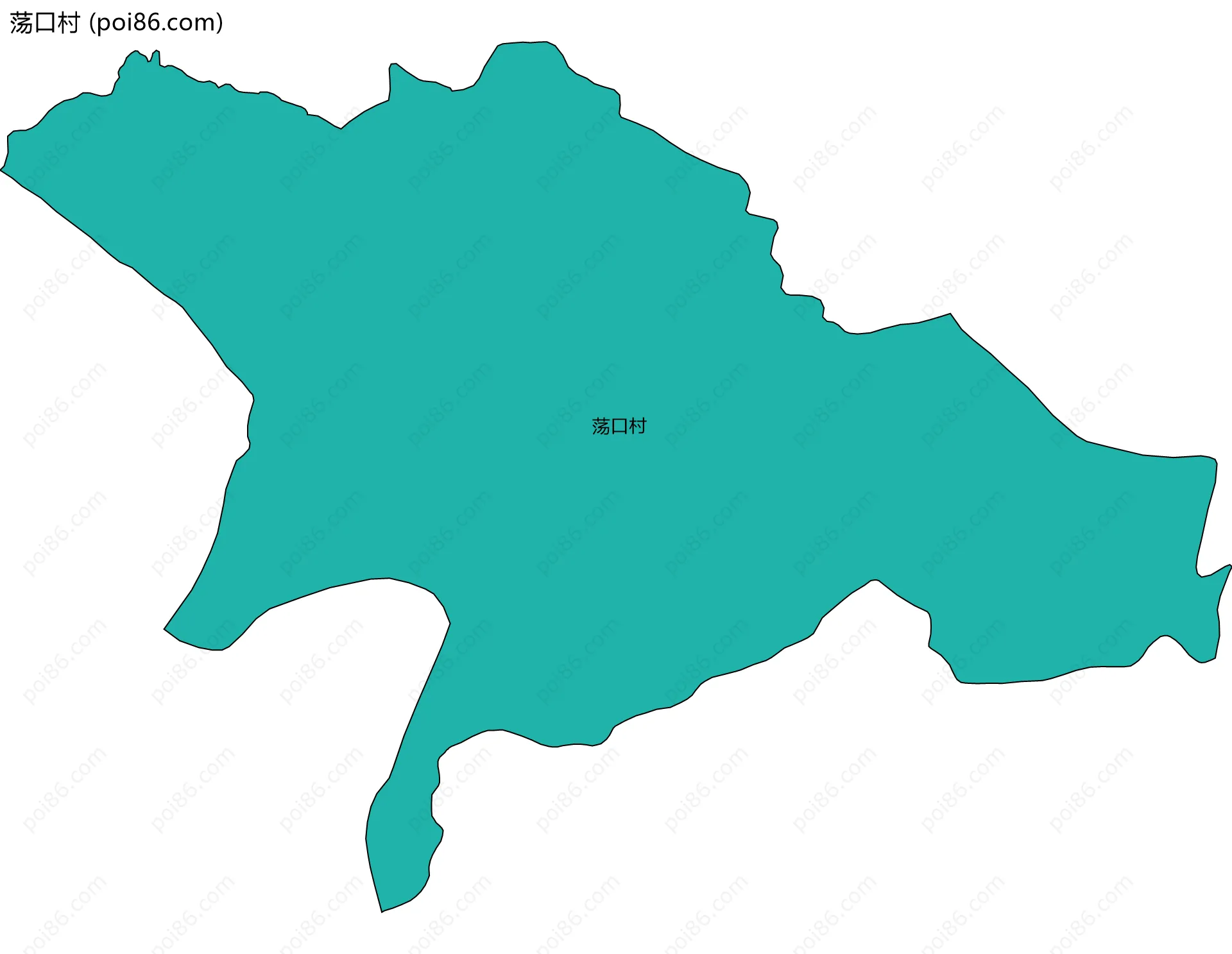 荡口村边界地图