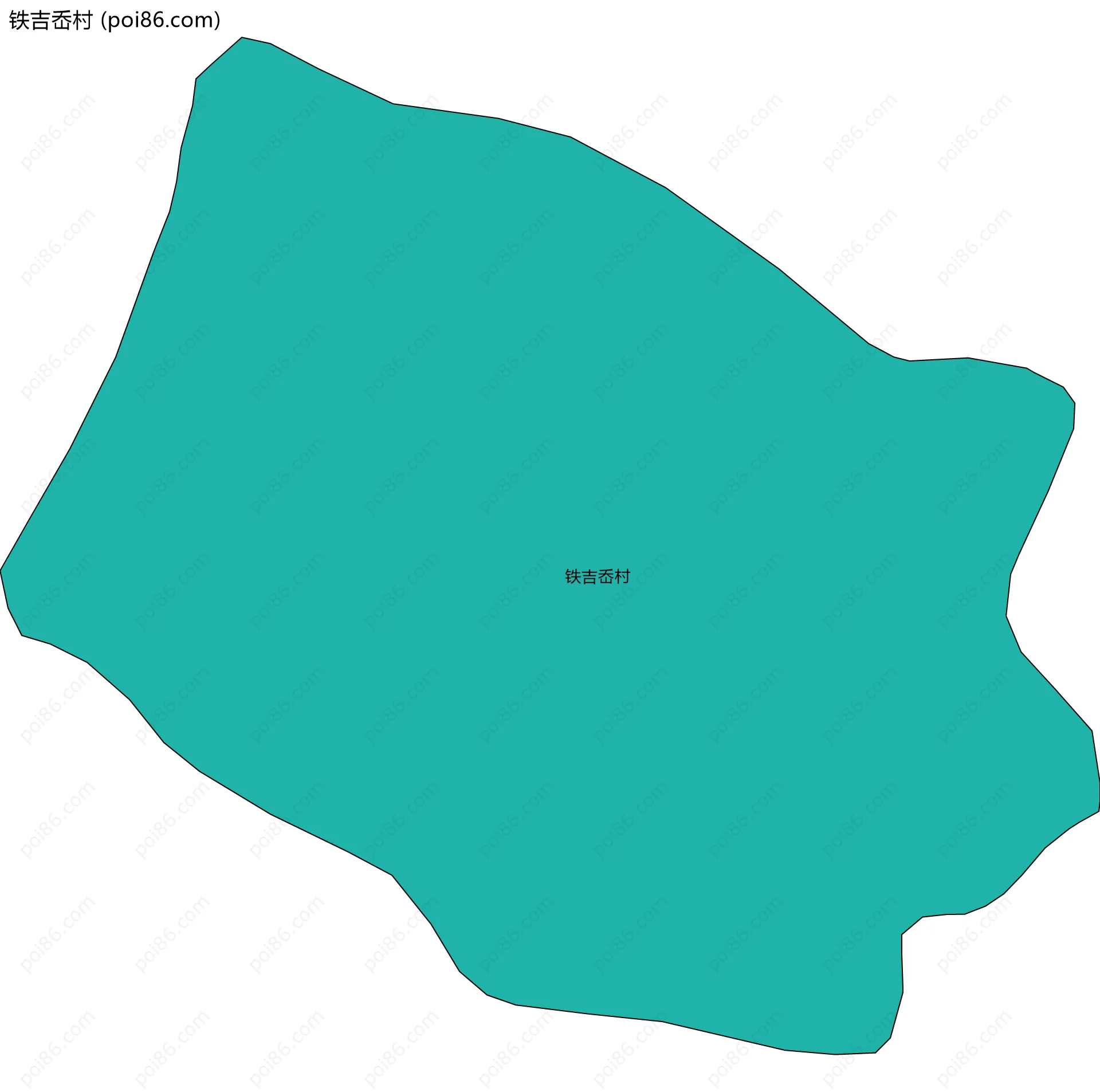铁吉岙村边界地图
