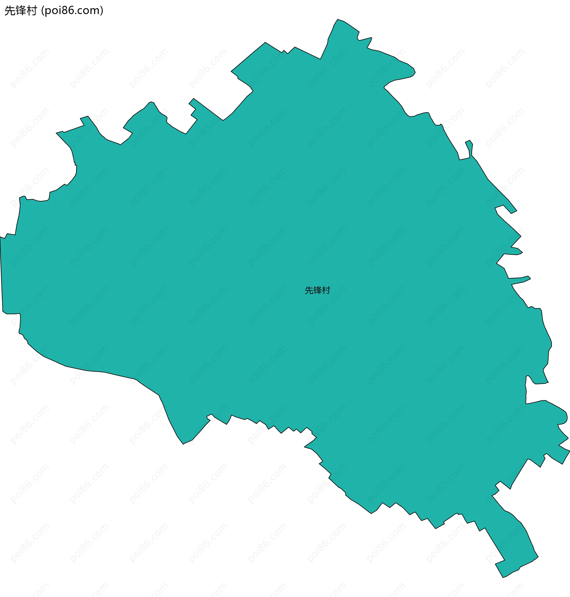 先锋村边界地图