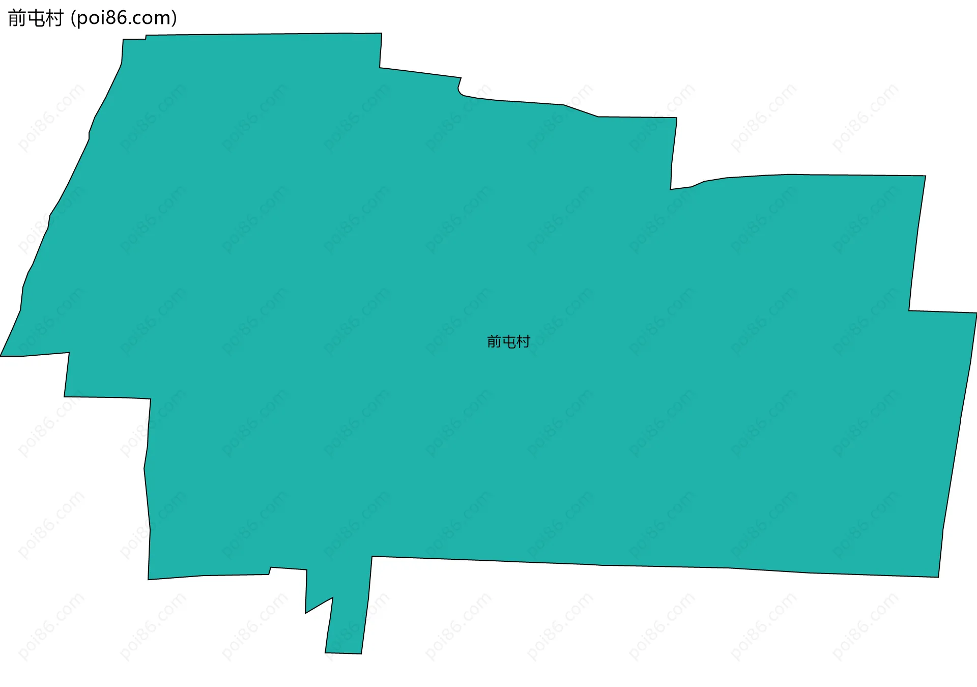 前屯村边界地图