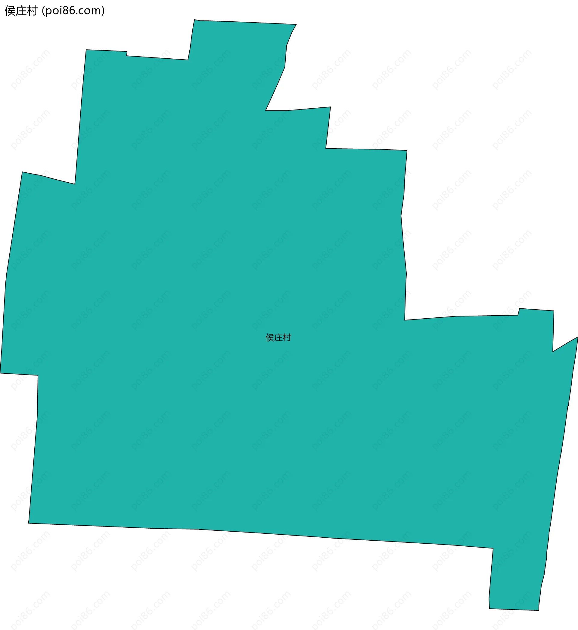 侯庄村边界地图