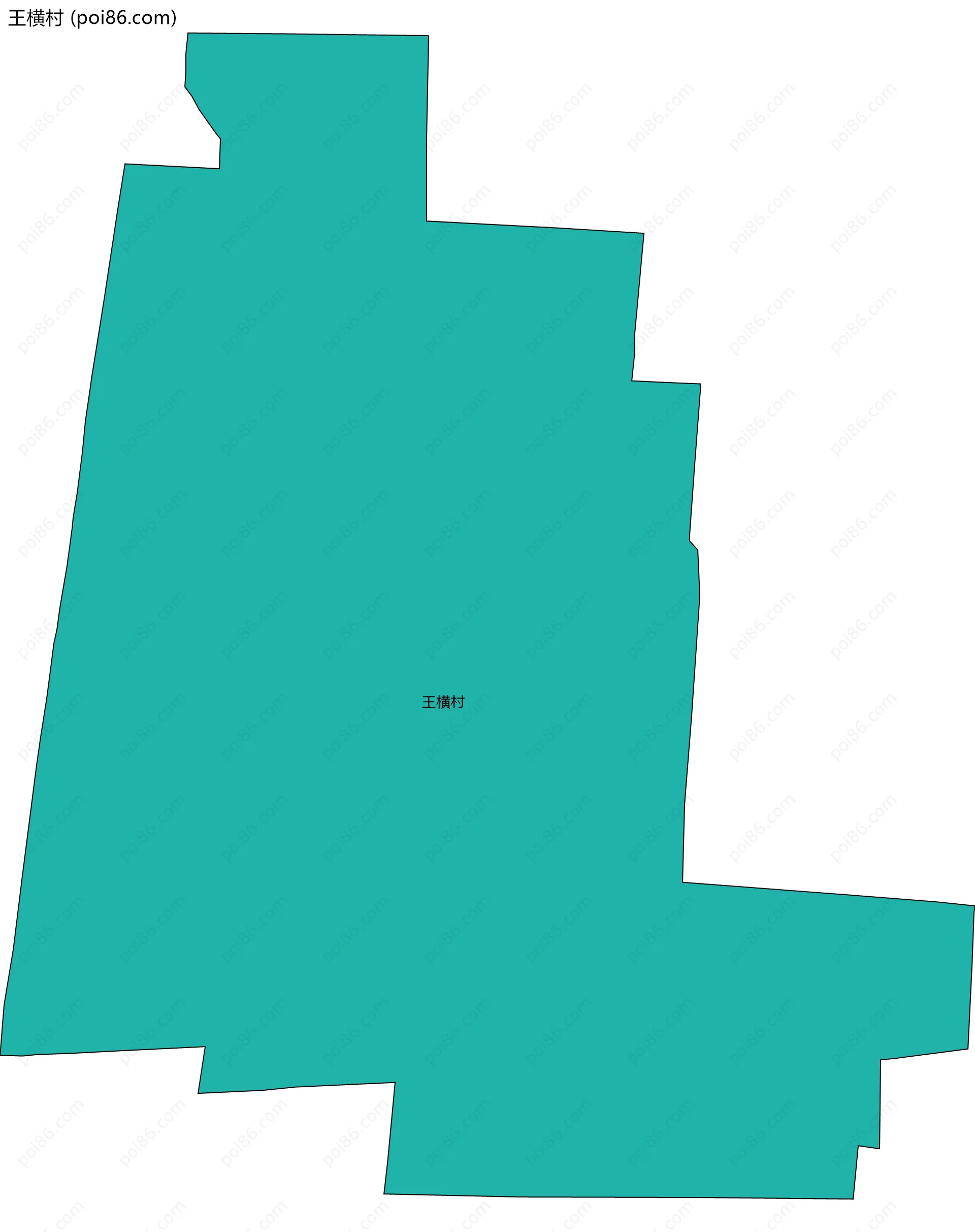 王横村边界地图