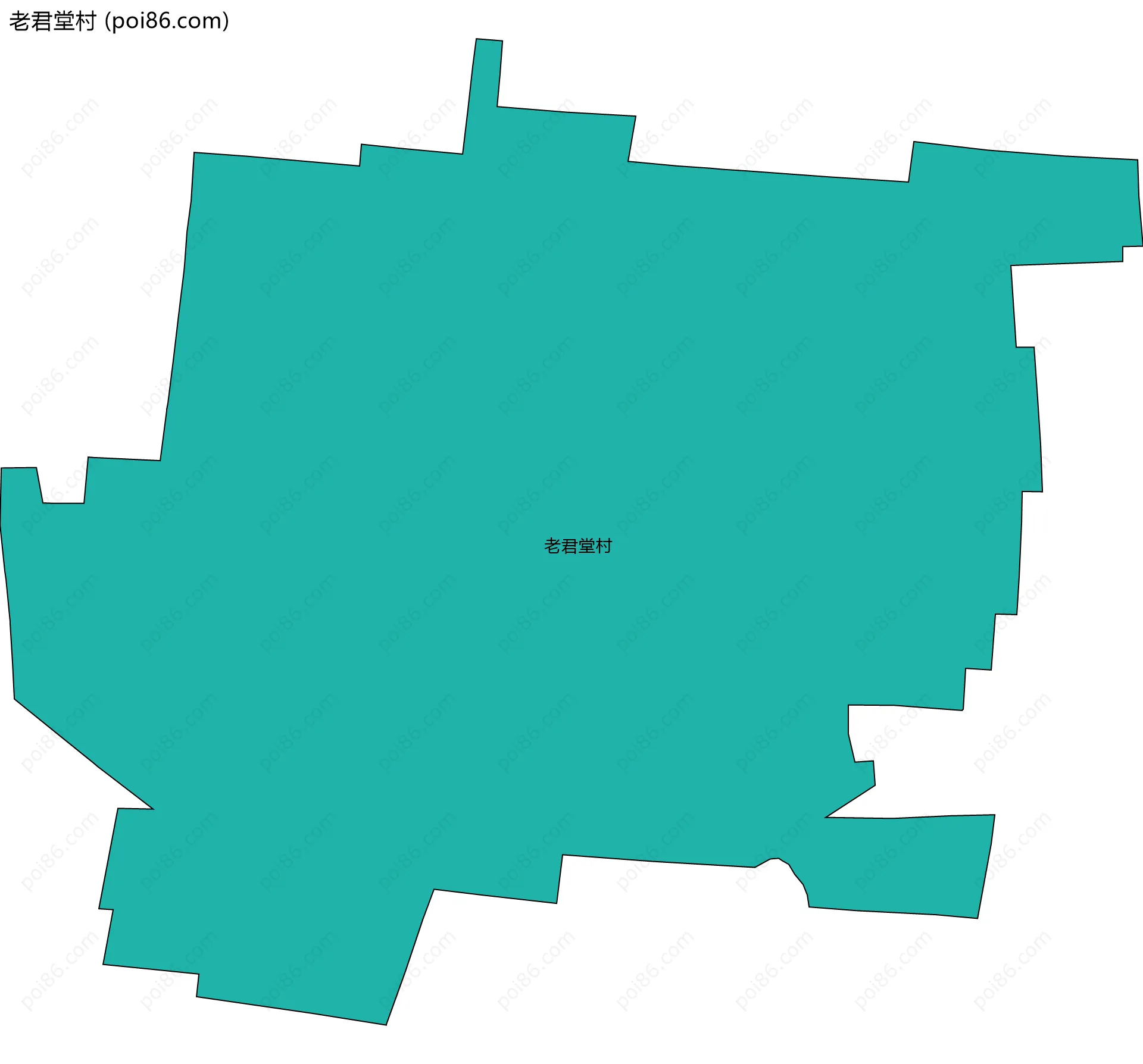 老君堂村边界地图