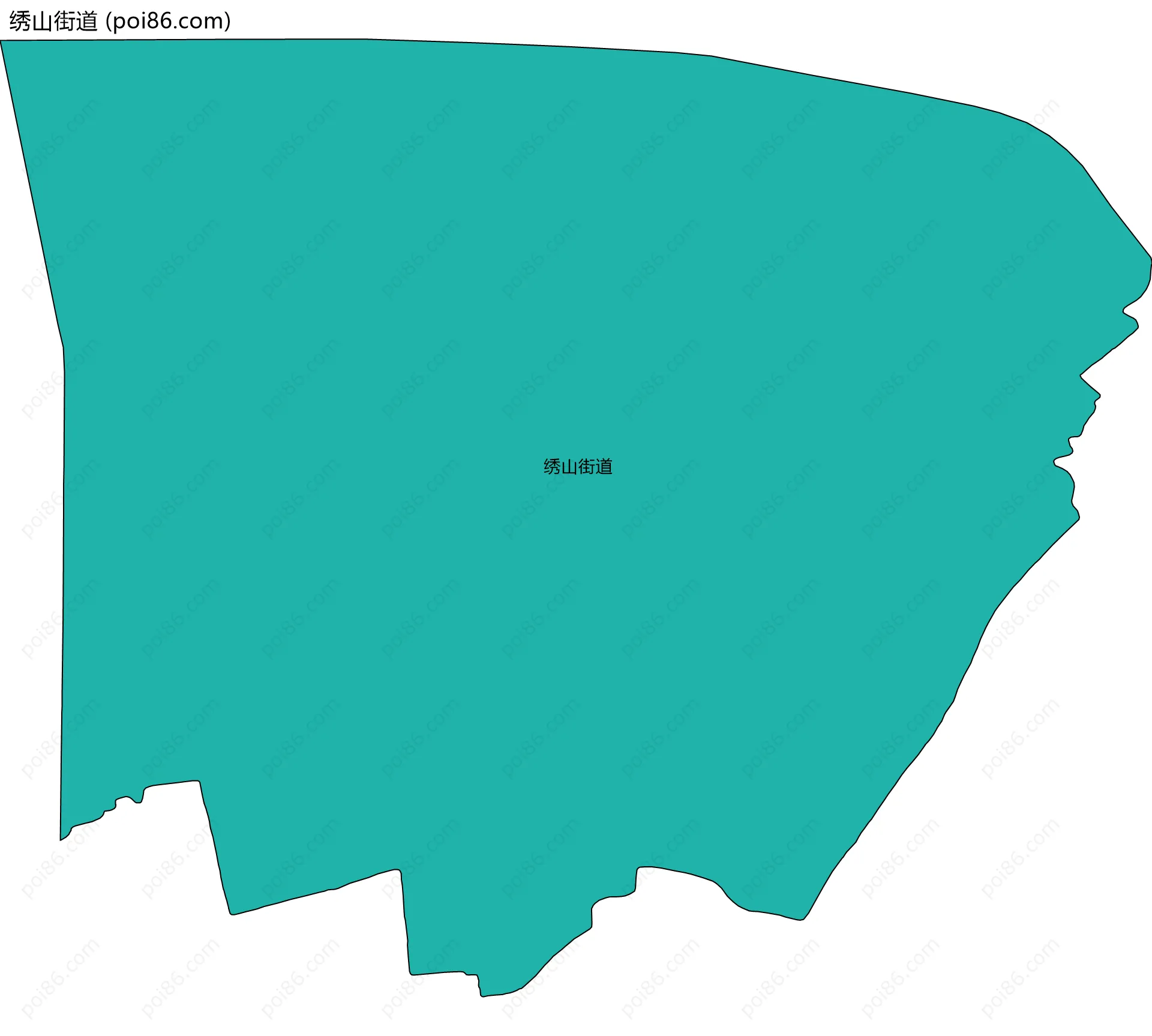 绣山街道边界地图