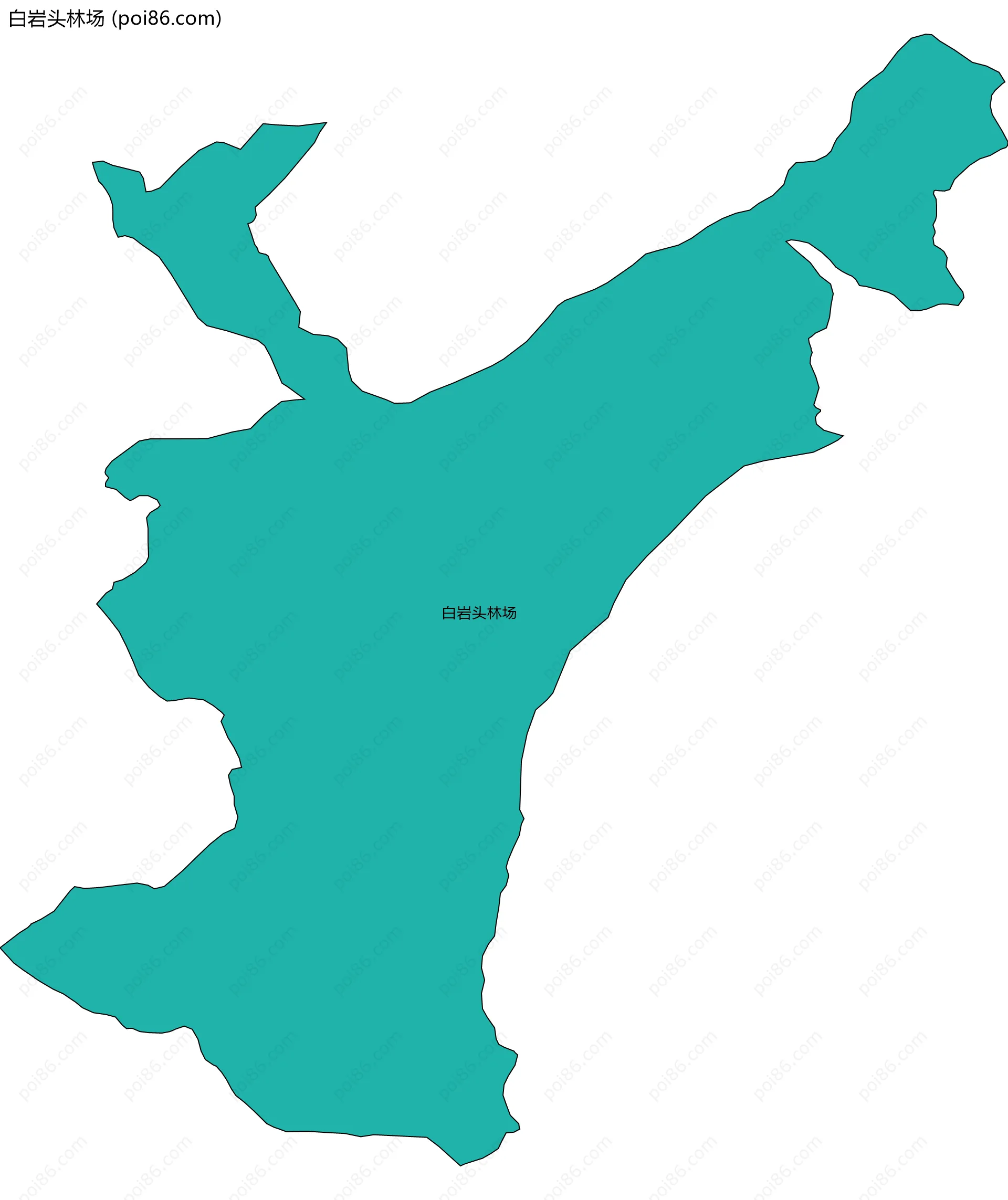 白岩头林场边界地图