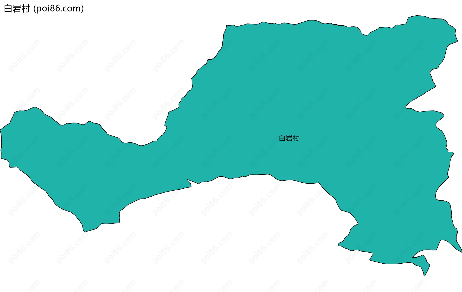 白岩村边界地图